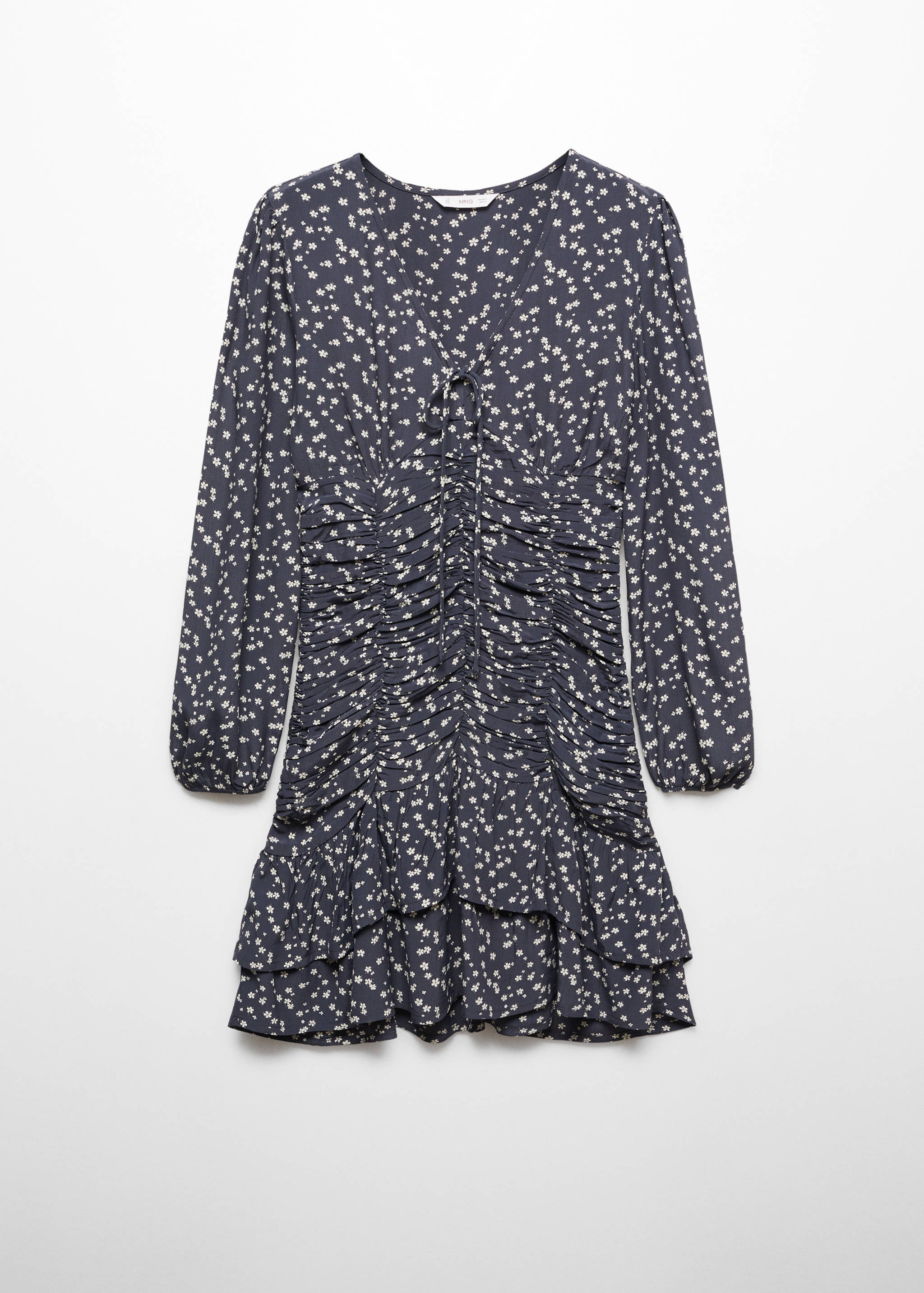 Blumenkleid mit Raffdetails - Artikel ohne Model