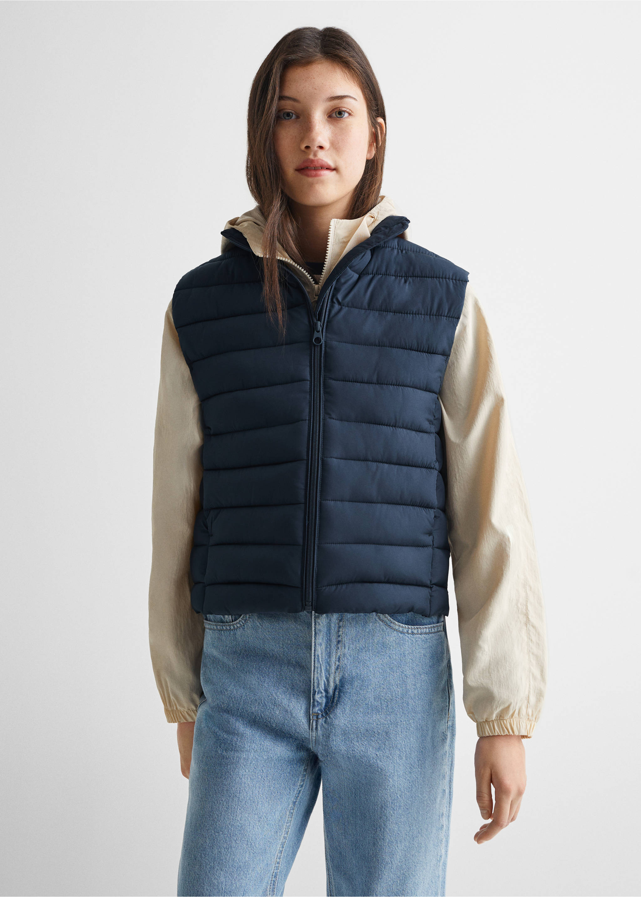 Quilted gilet - Medium plane, Dark Navy. Ref: 67092911-00.