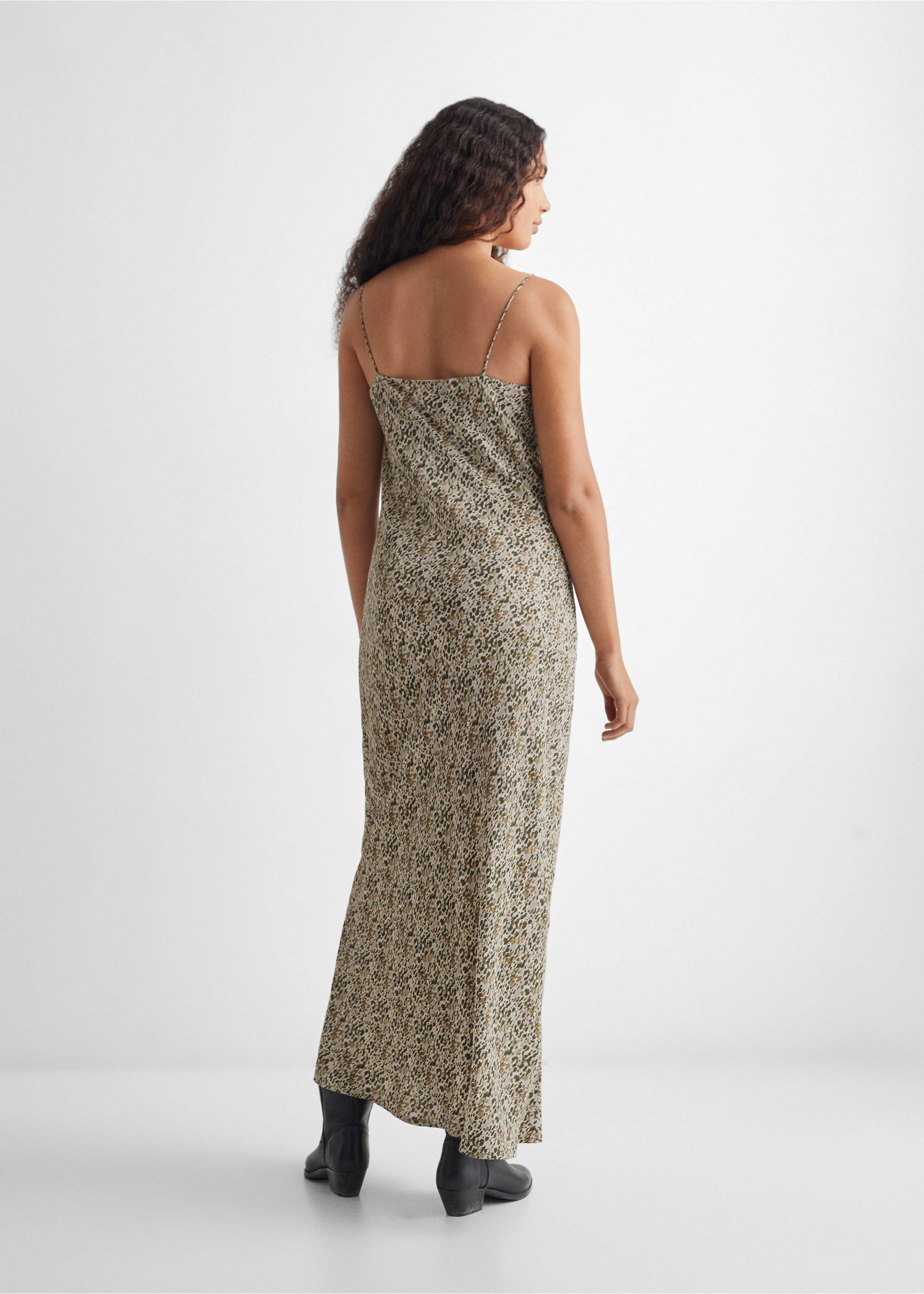 Robe longue imprimée - Verso de l’article, Beige. Ref: 67092914-00.