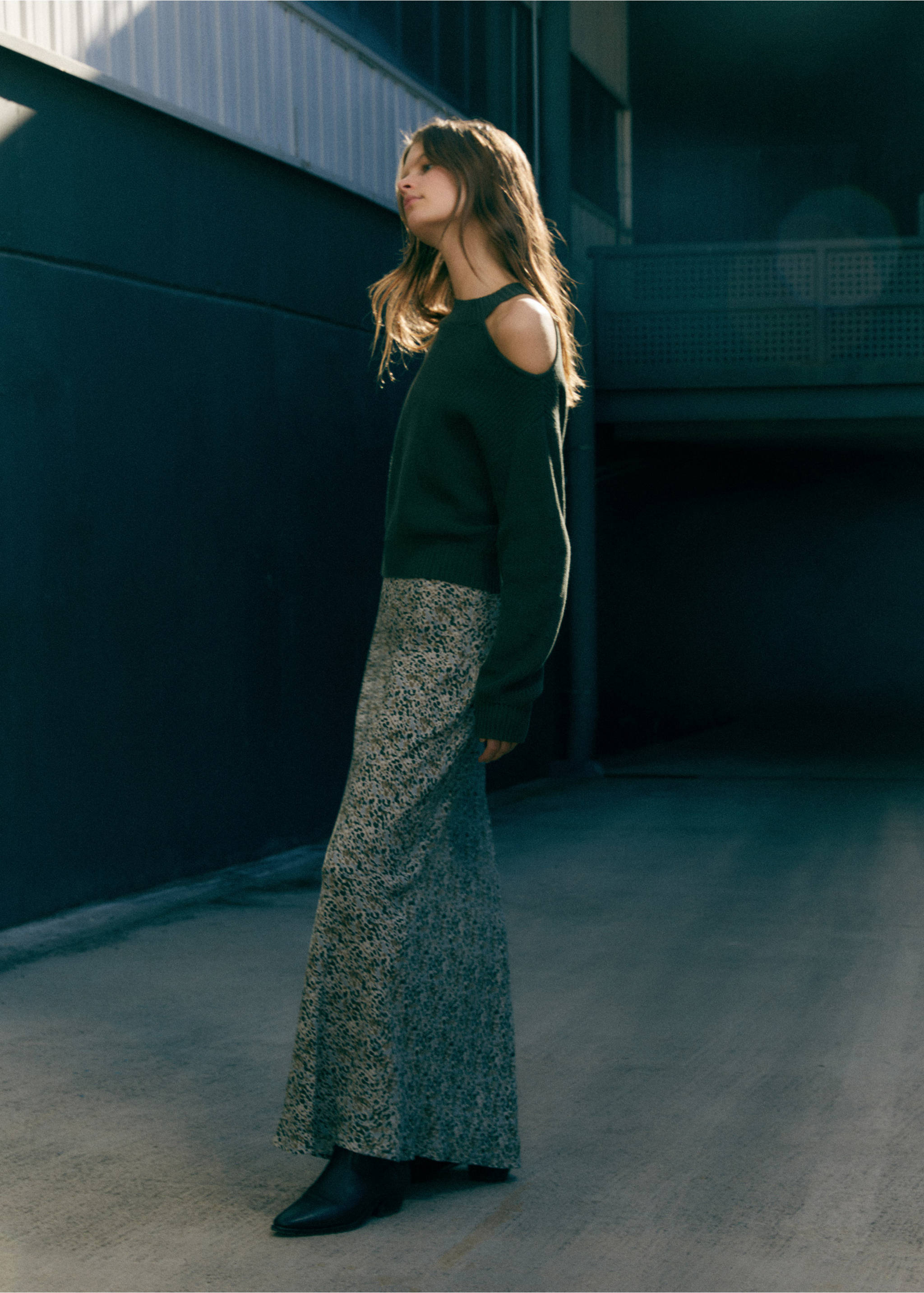 Robe longue imprimée - Détail de l'article 5, Beige. Ref: 67092914-00.