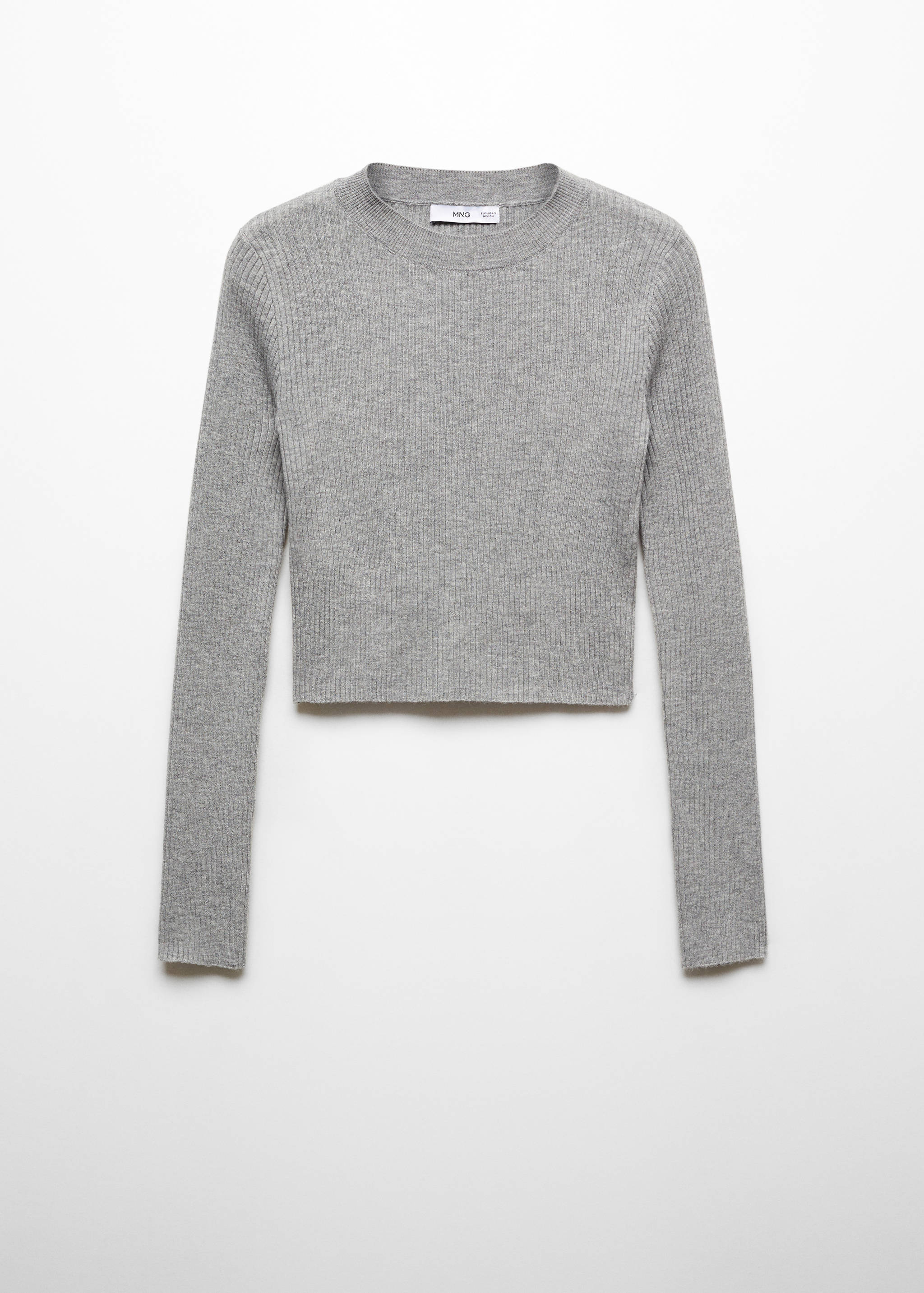 Ribbed round-neck sweater - Article without model