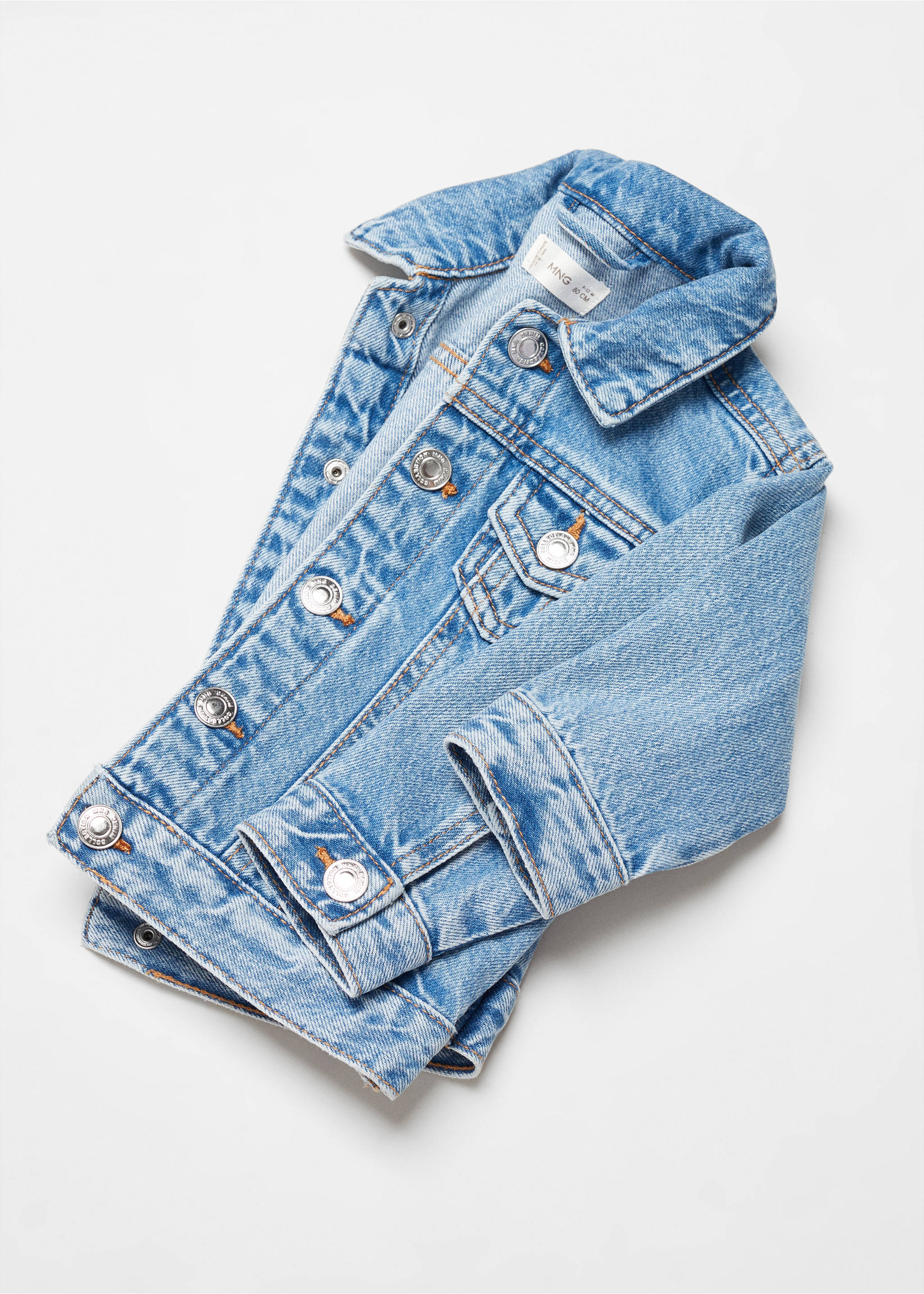 Cotton denim jacket - Details of the article 0, Light Blue. Ref: 67093265-00.