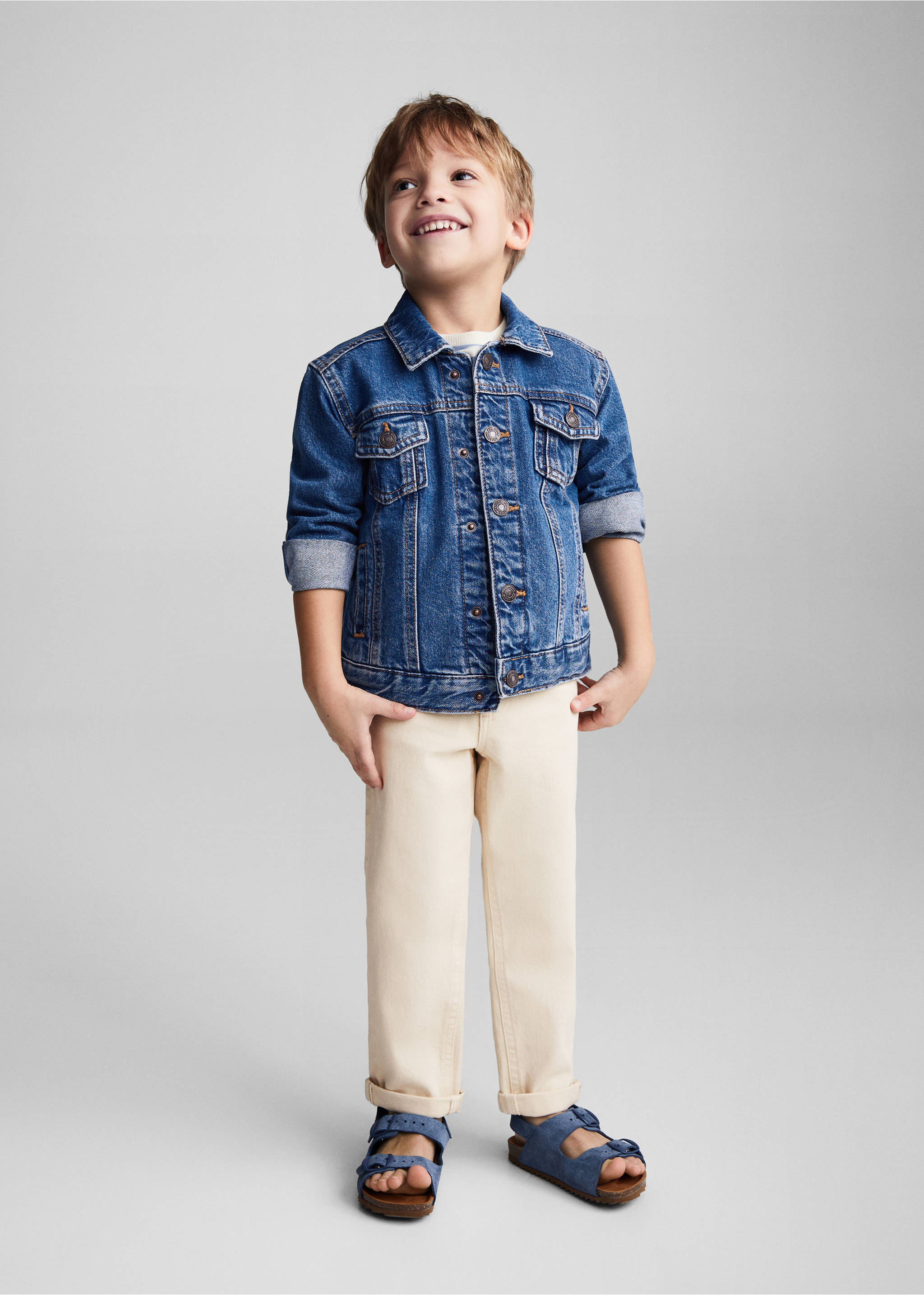 Cotton denim jacket - General plane, Medium Blue. Ref: 67093265-00.