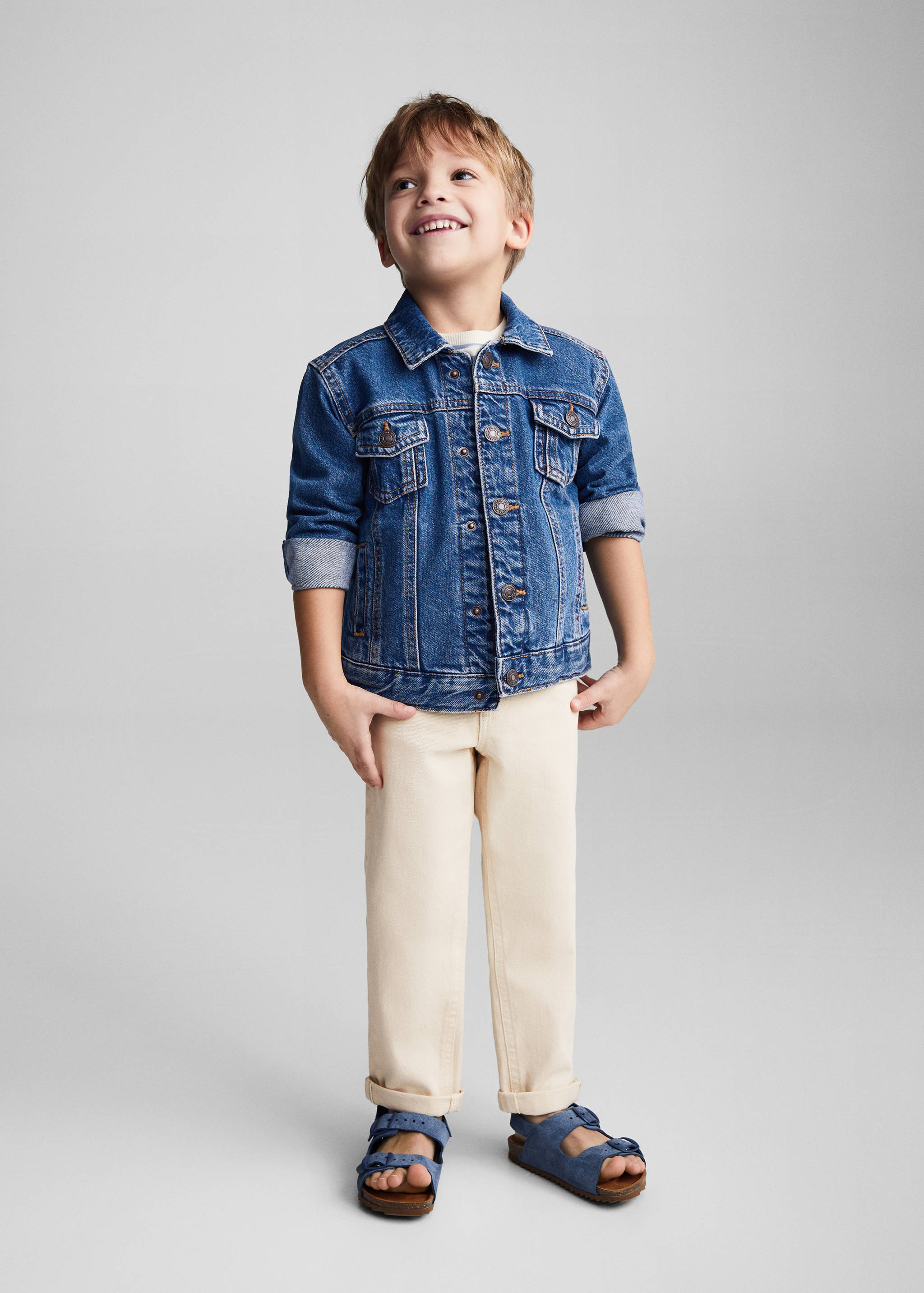 Cotton denim jacket - General plane