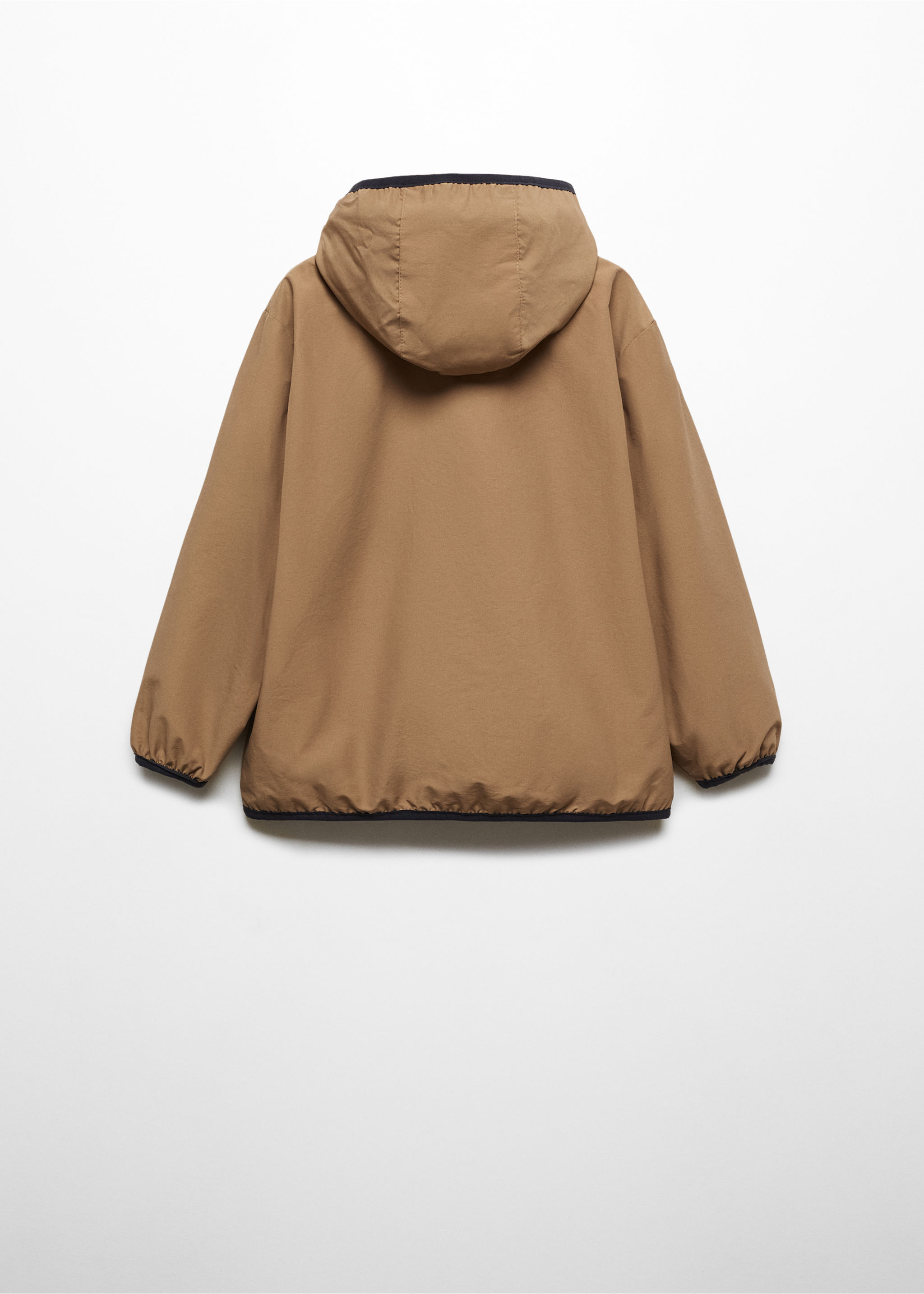 Hooded water-repellent parka - Reverse of the article