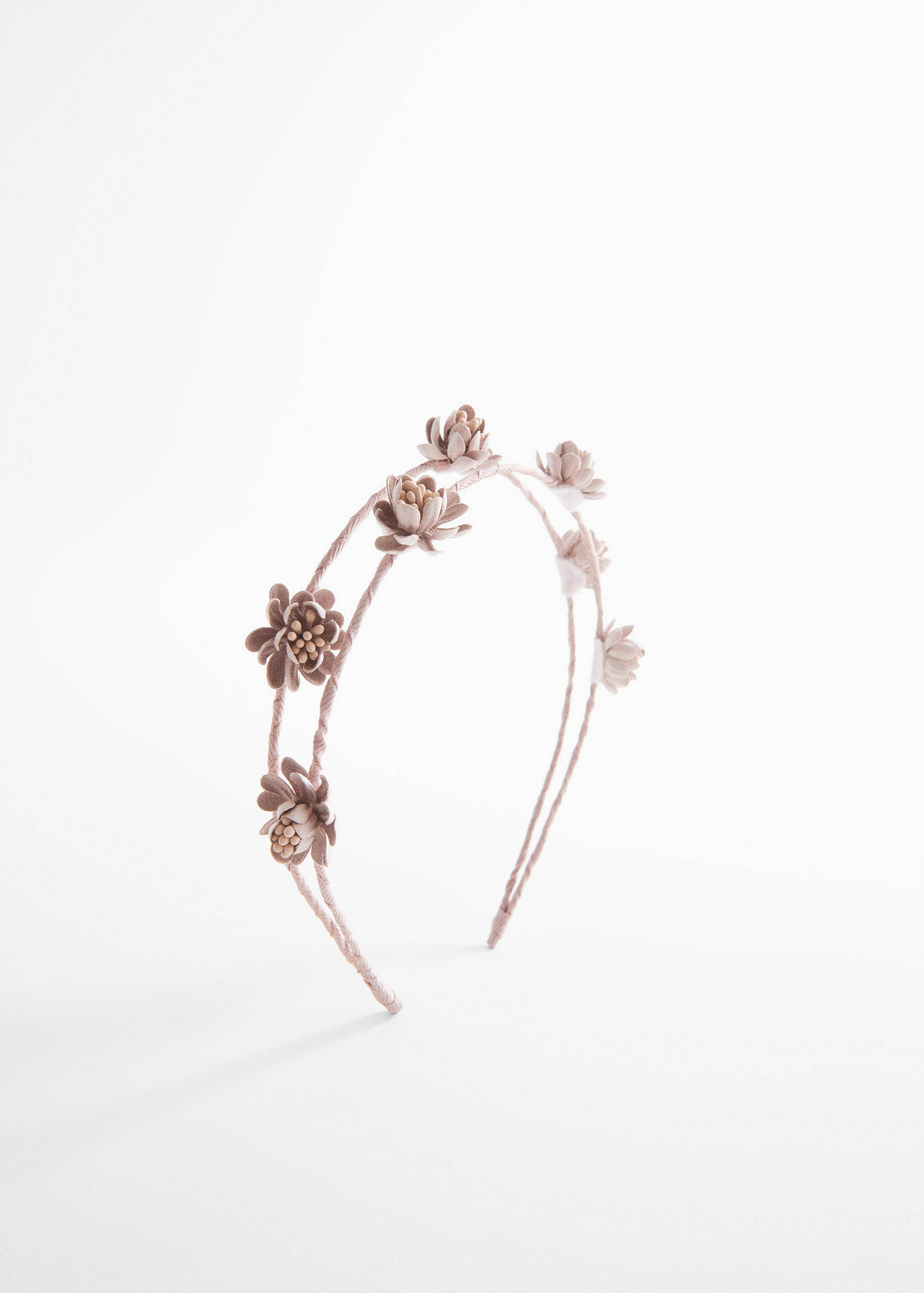 Headband with embossed flowers - Details of the article 1