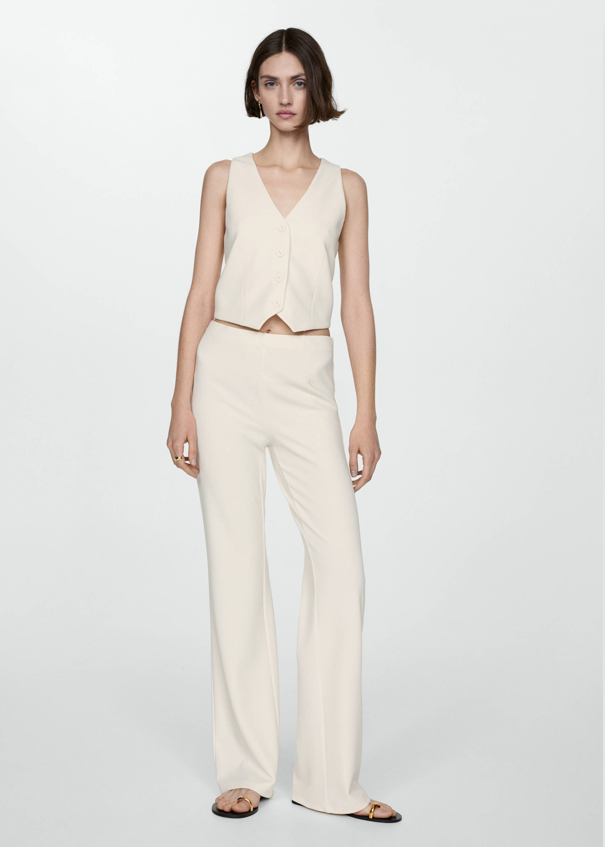 Straight knitted trousers - General plane