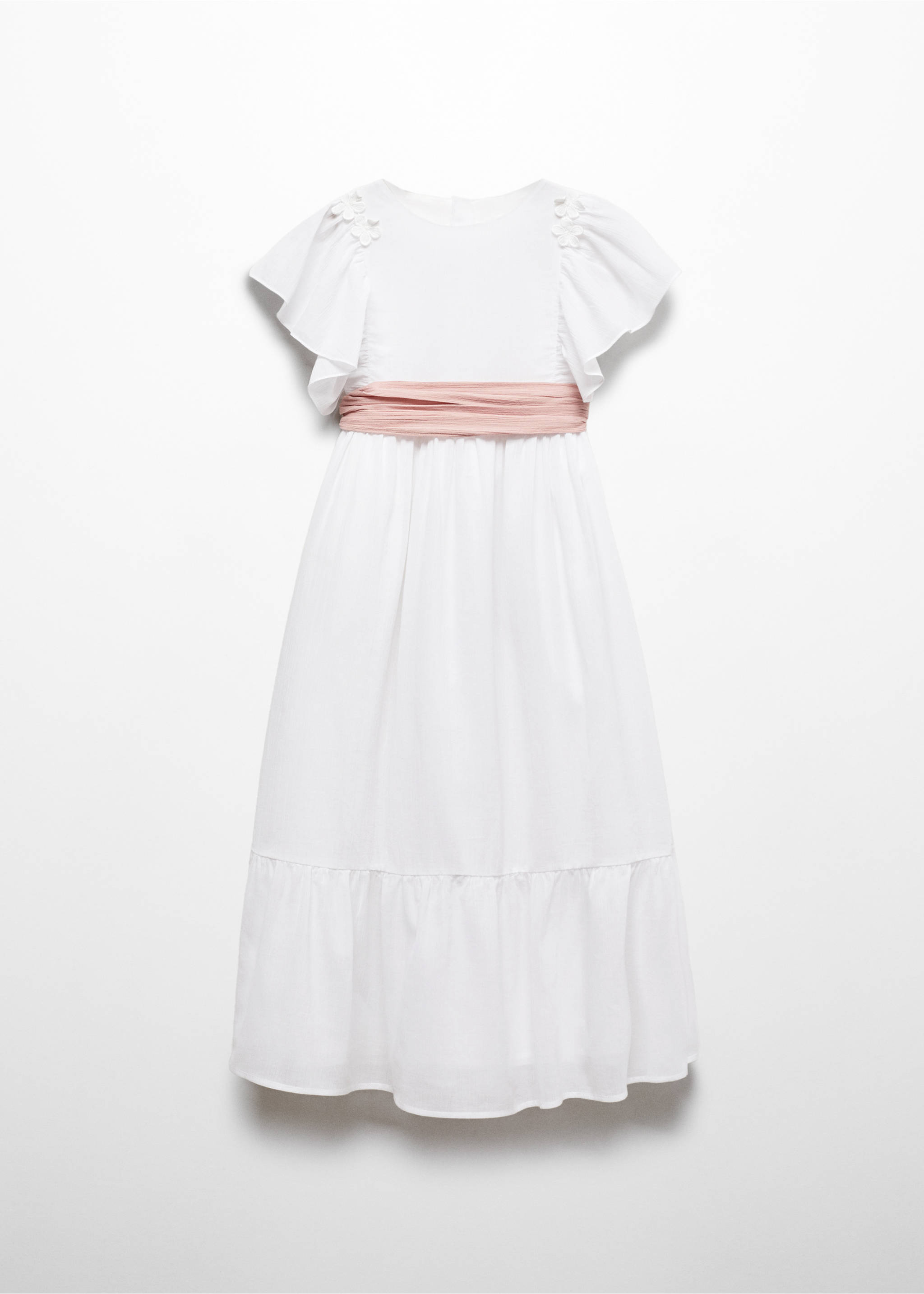 Kleid aus Crinkle-Baumwolle - Artikel ohne Model, Weiß. Ref: 67093694-00.