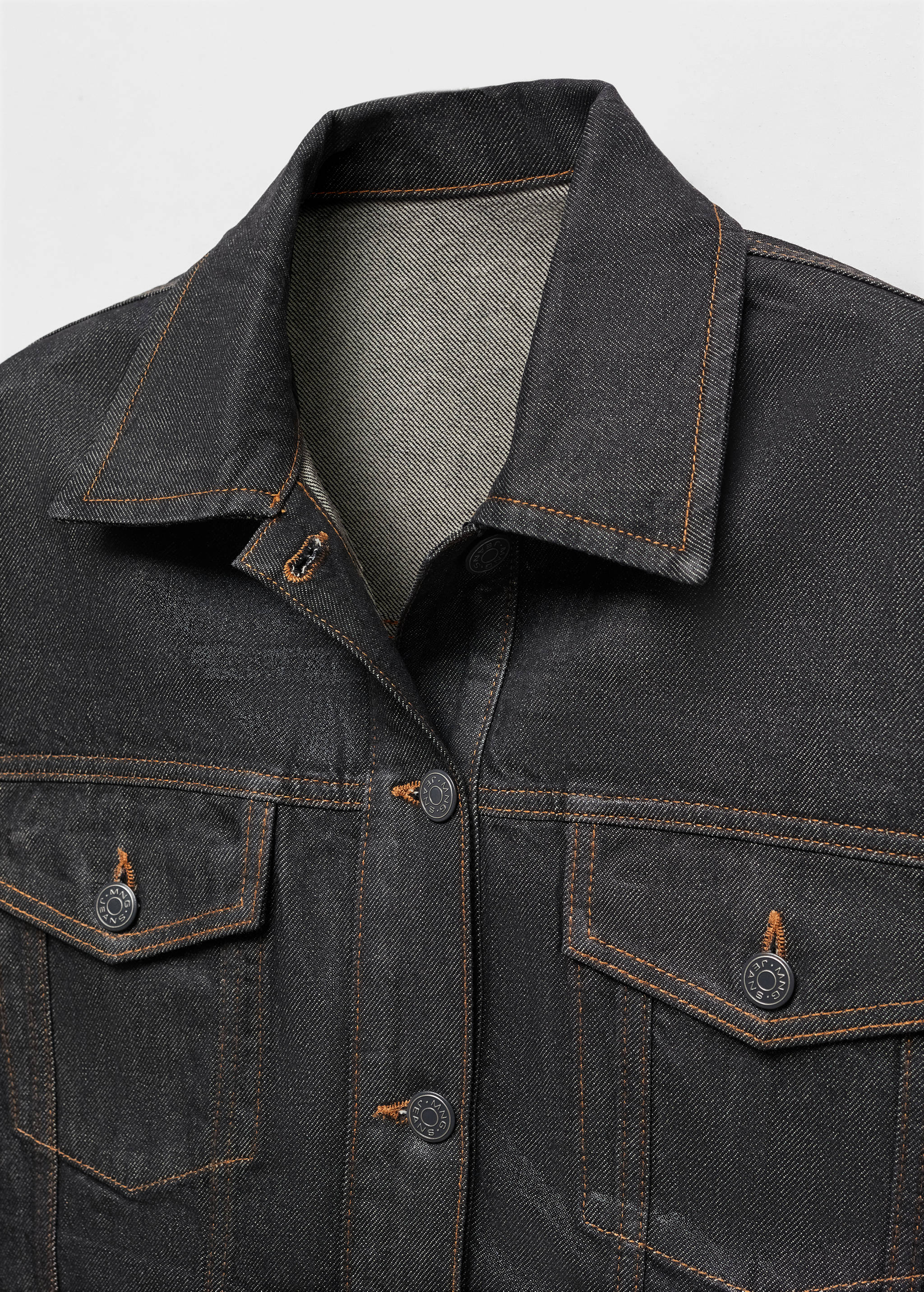 Geacă din denim foil oversize - Detaliu al articolului 8