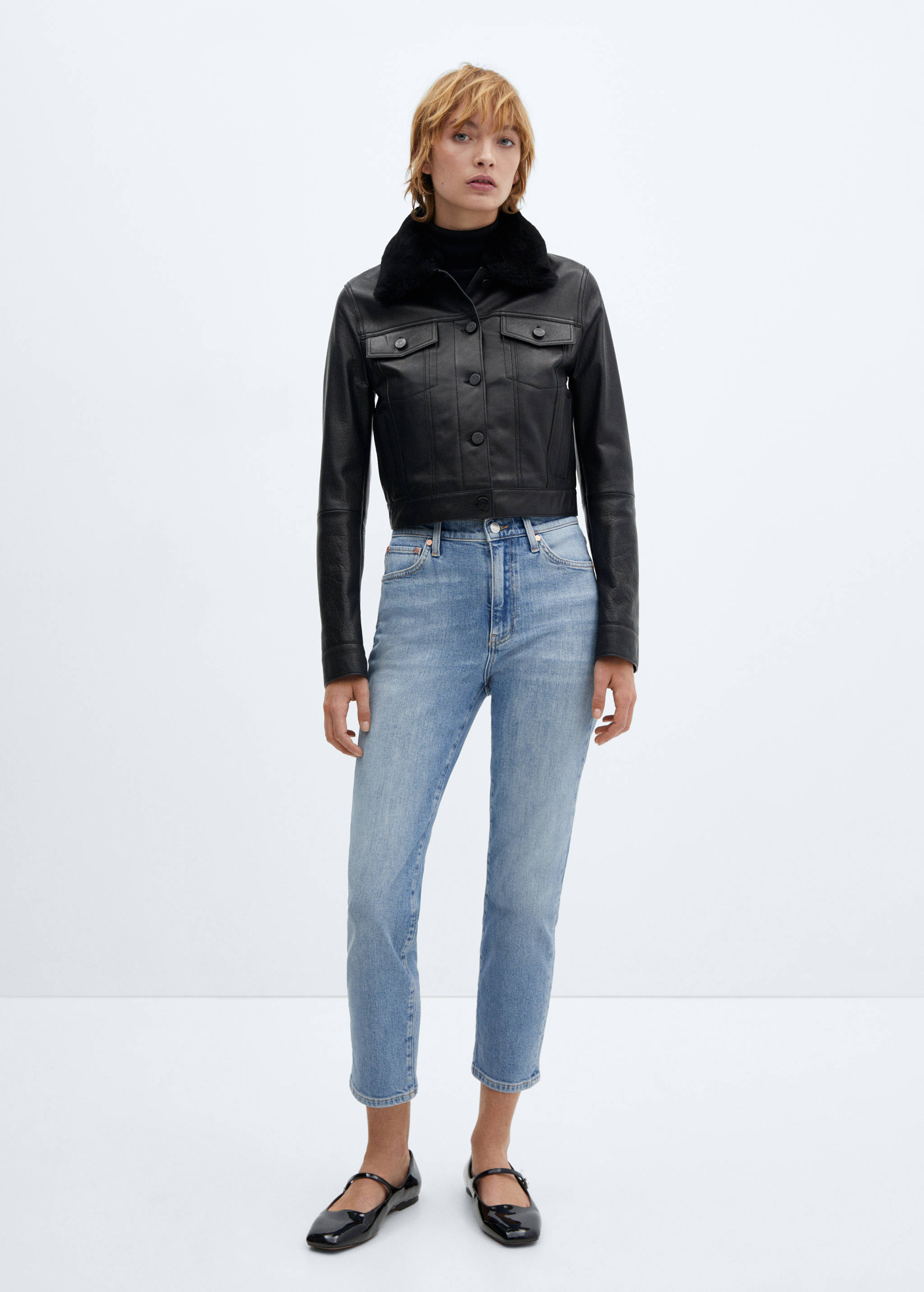 Claudia slim-fit cropped jeans - General plane
