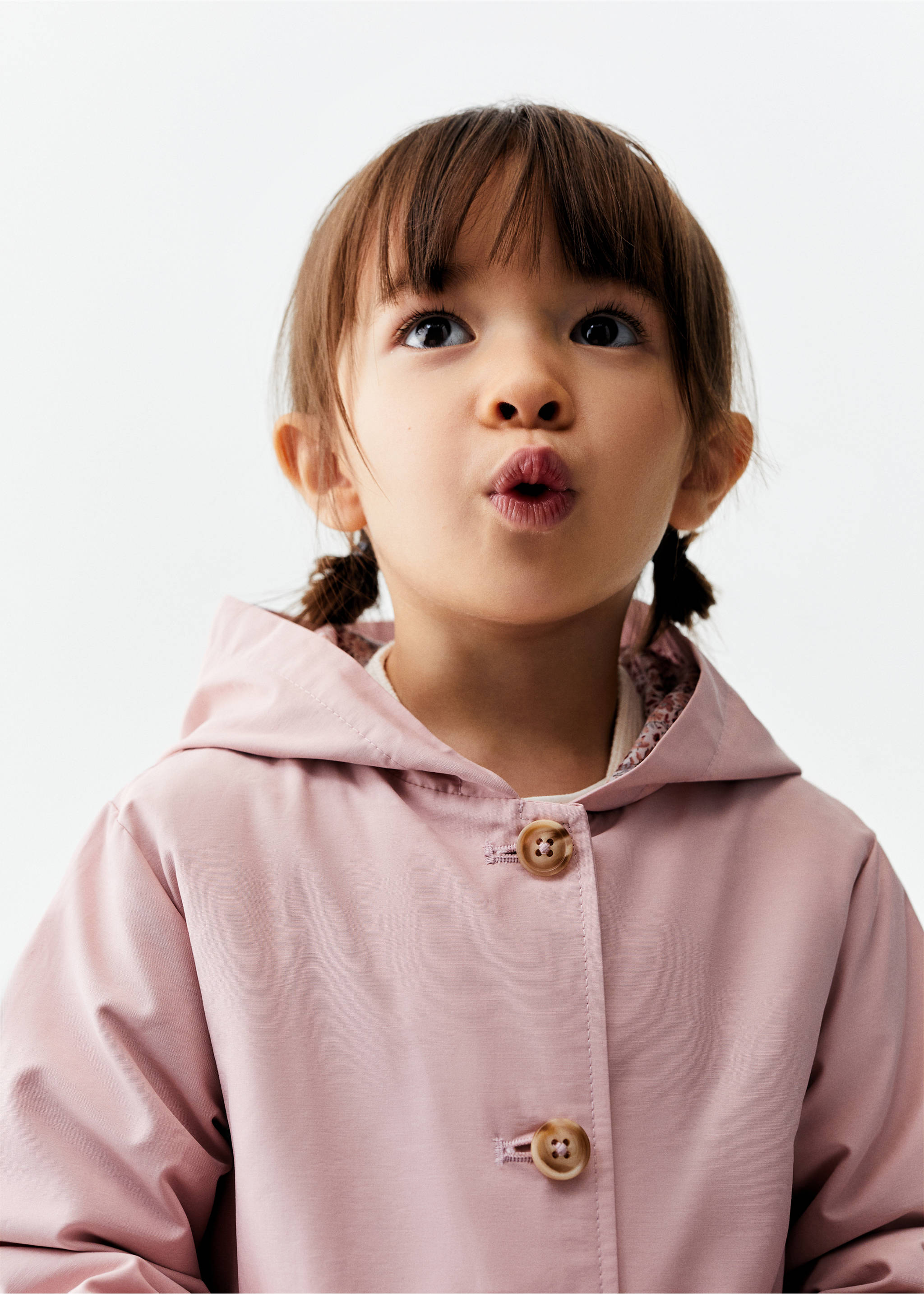 Baumwolljacke mit Knöpfen - Detail des Artikels 1, Rosa. Ref: 67094014-00.