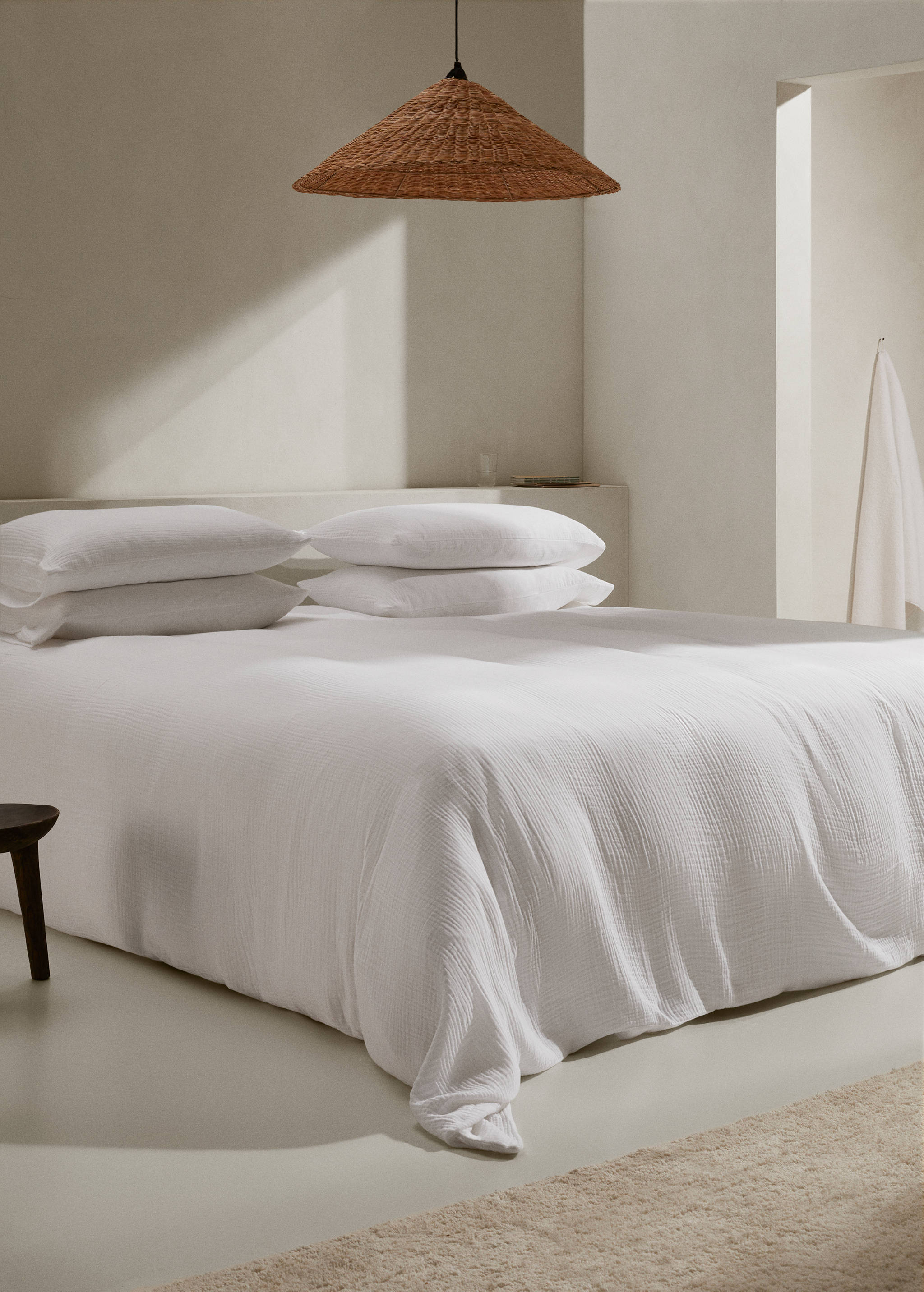 Cotton gauze duvet cover for 135 cm bed - General plane