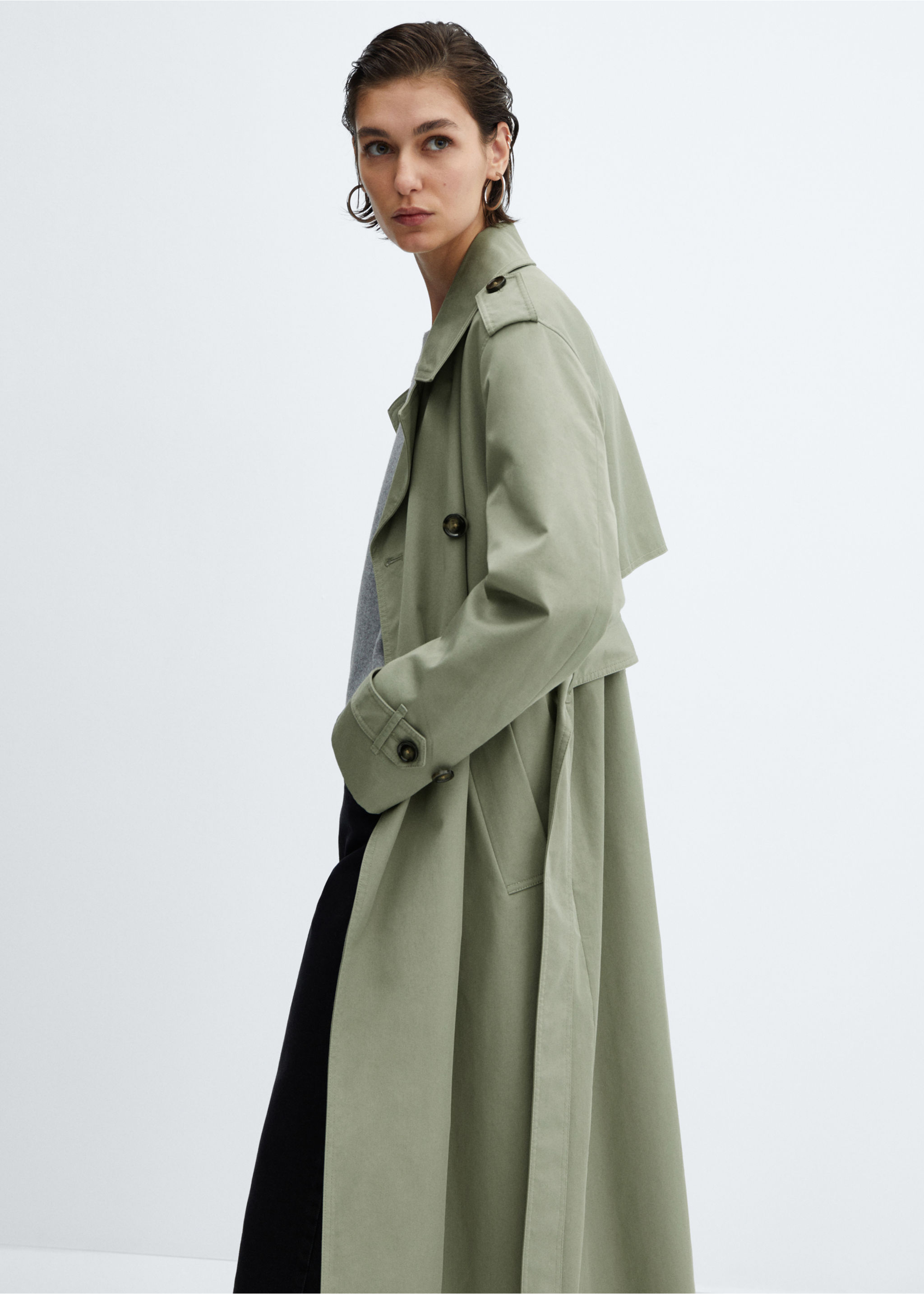 Double-breasted trench coat - Medium plane