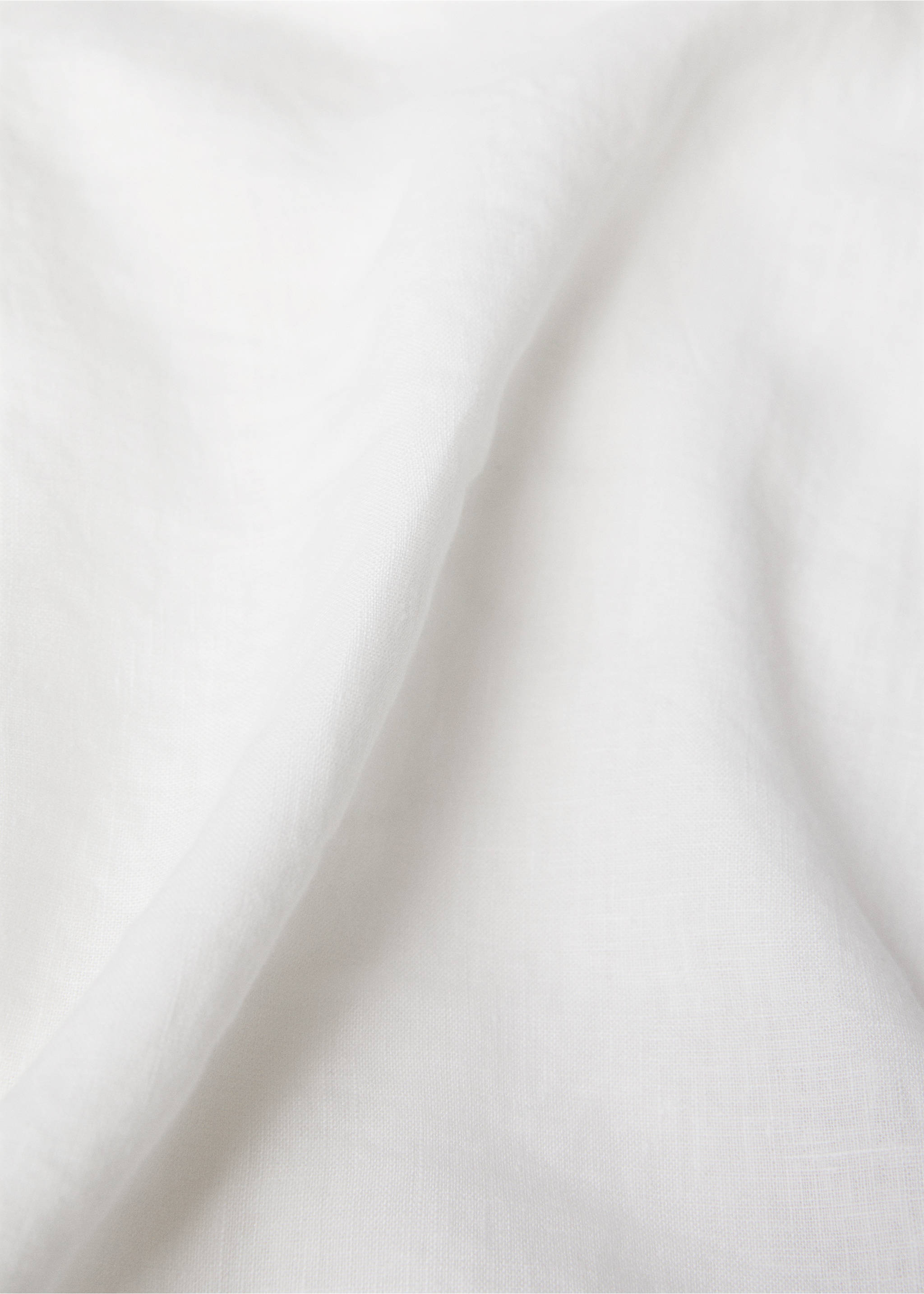 Linen top sheet for 180/200 cm bed - Details of the article 1, White. Ref: 67094024-00.