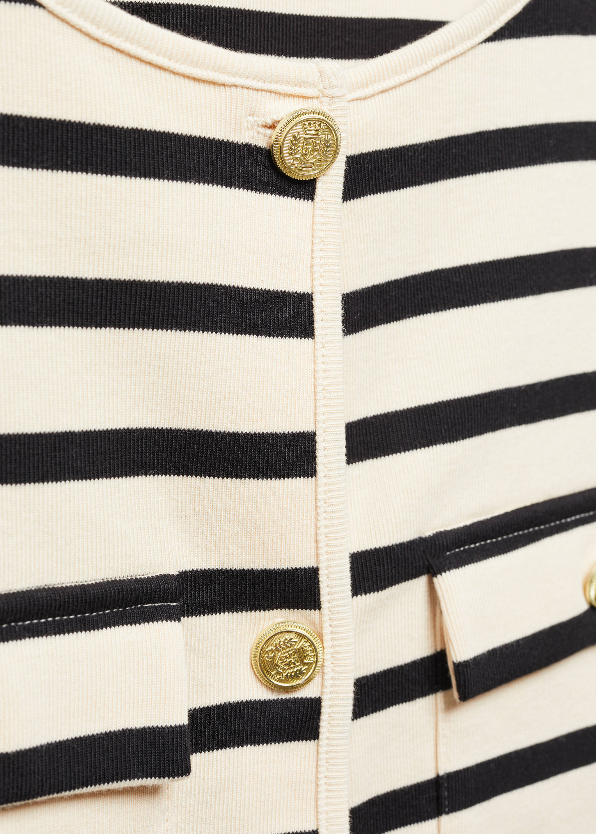 Striped cardigan with buttons - Details of the article 8