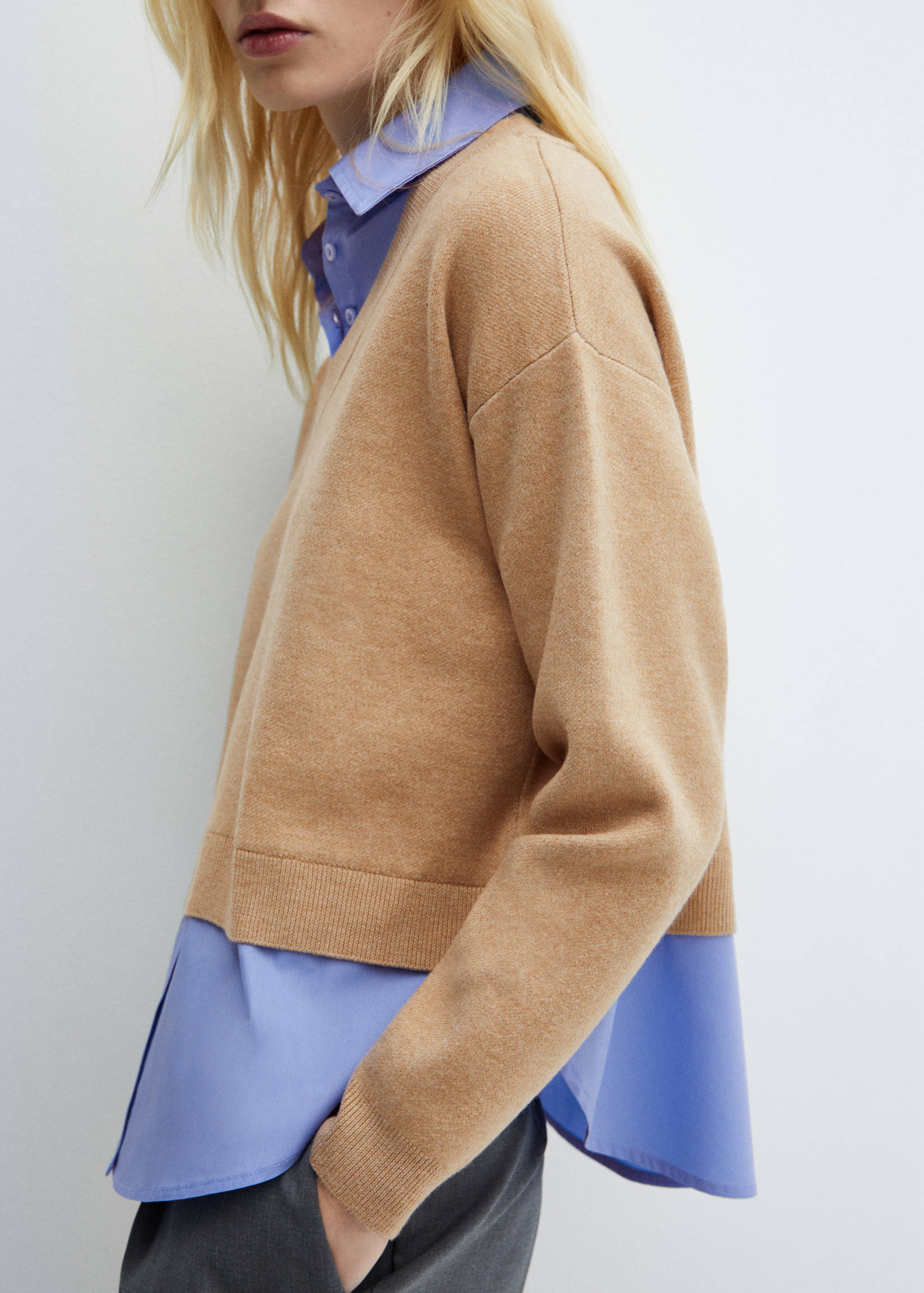 Pullover mit Hemdeinsatz - Detail des Artikels 6