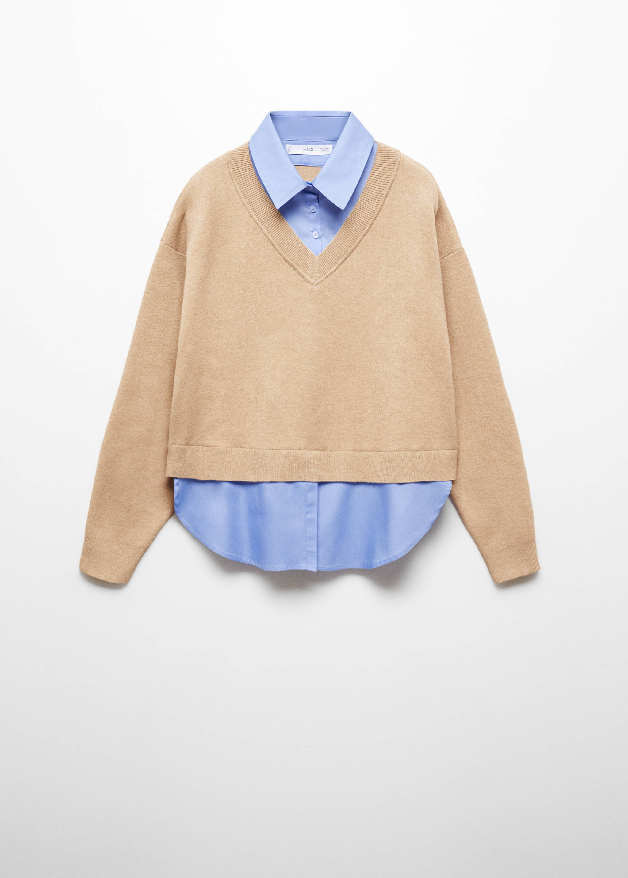 Pullover mit Hemdeinsatz - Artikel ohne Model