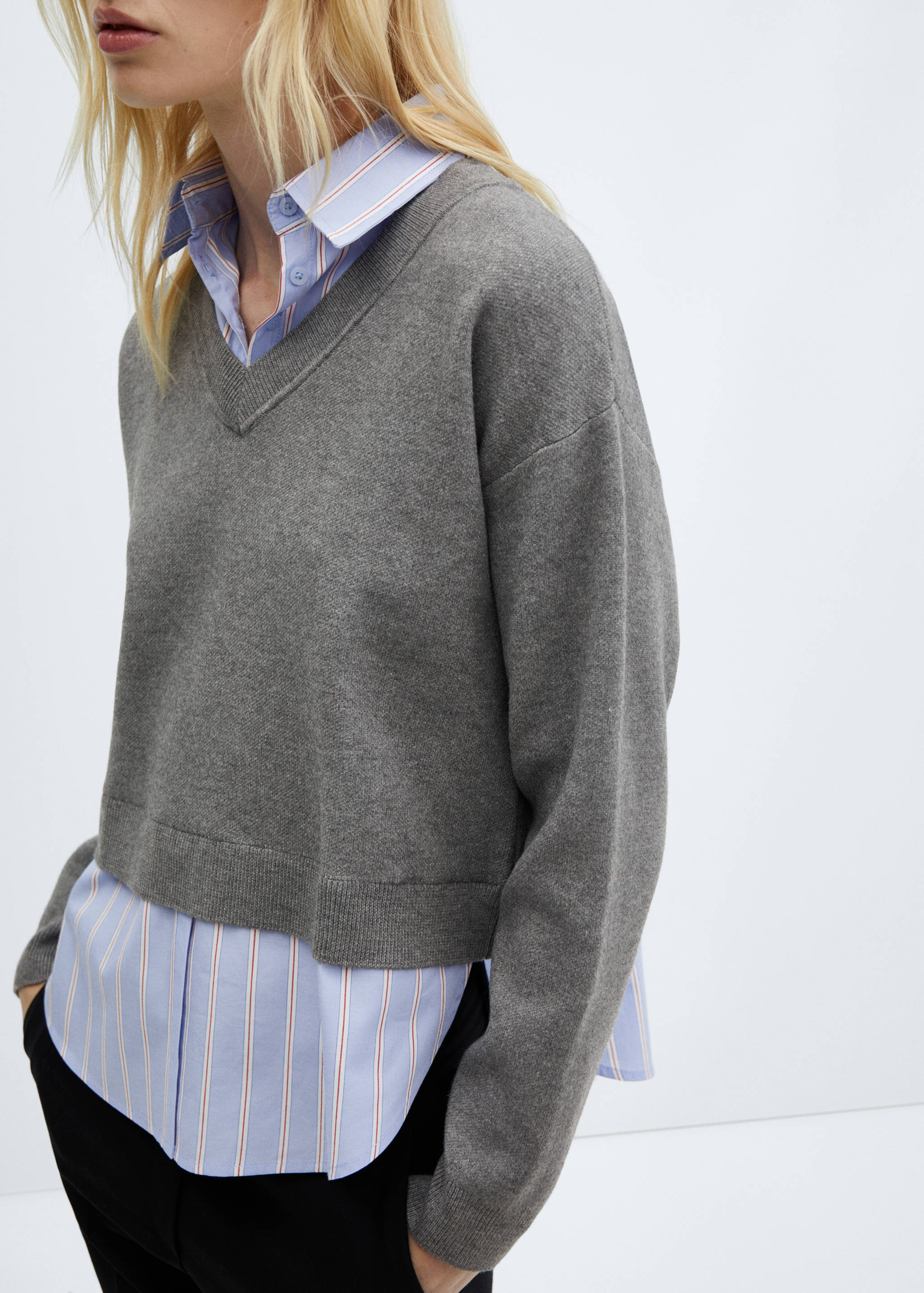 Pullover mit Hemdeinsatz - Detail des Artikels 6