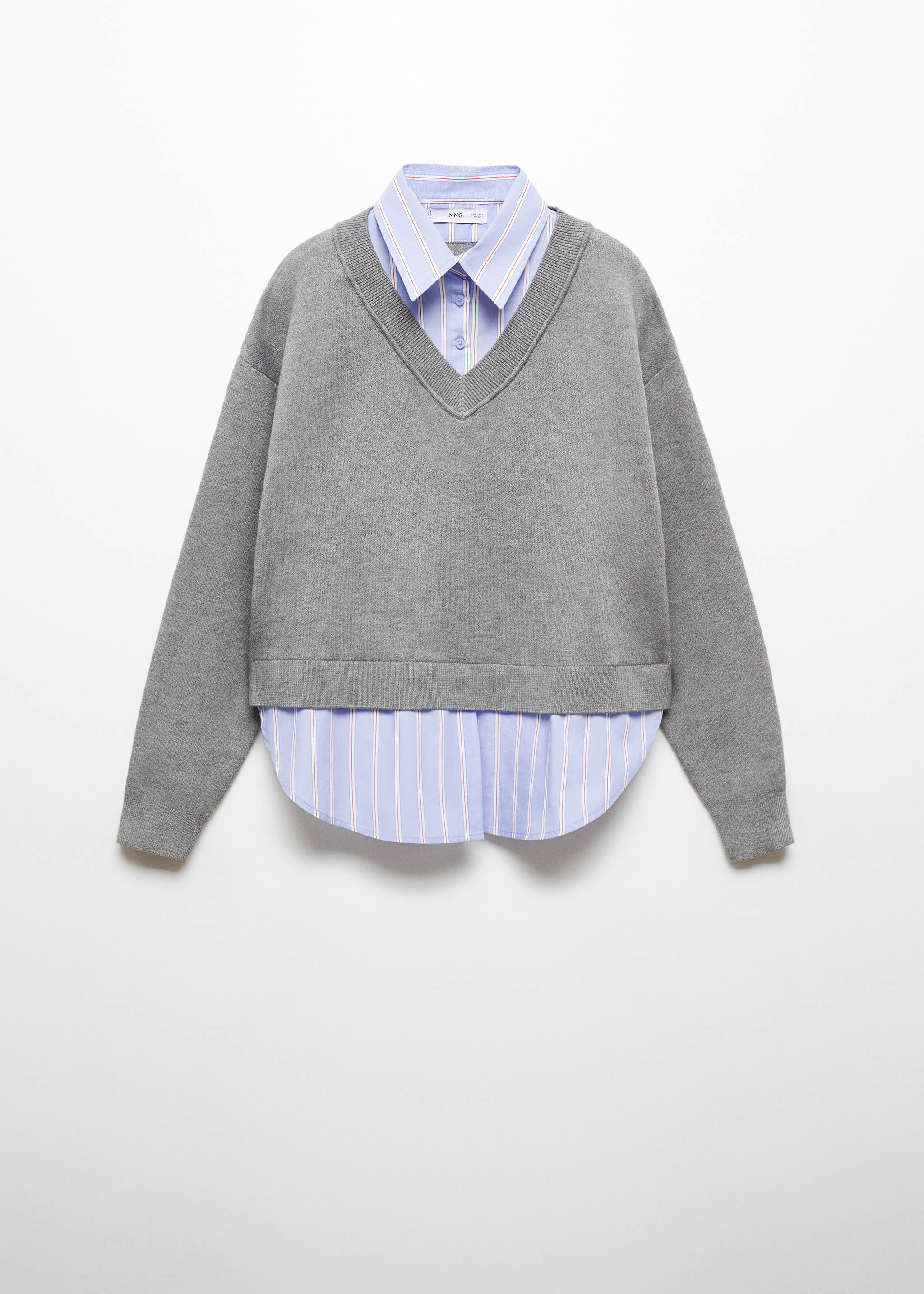 Pullover mit Hemdeinsatz - Artikel ohne Model