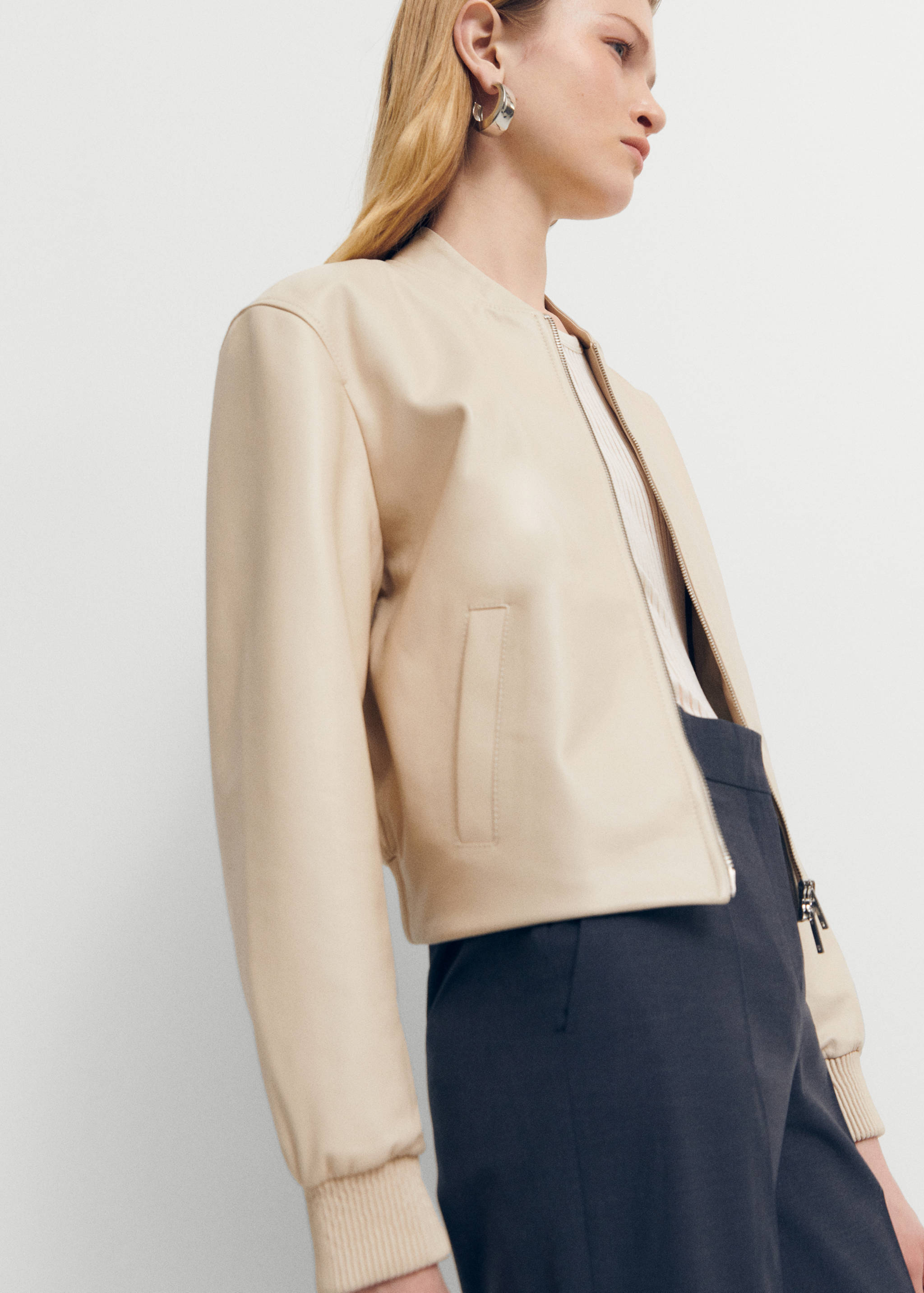 Bomberjacka 100% skinn - Detaljer om artikeln 1