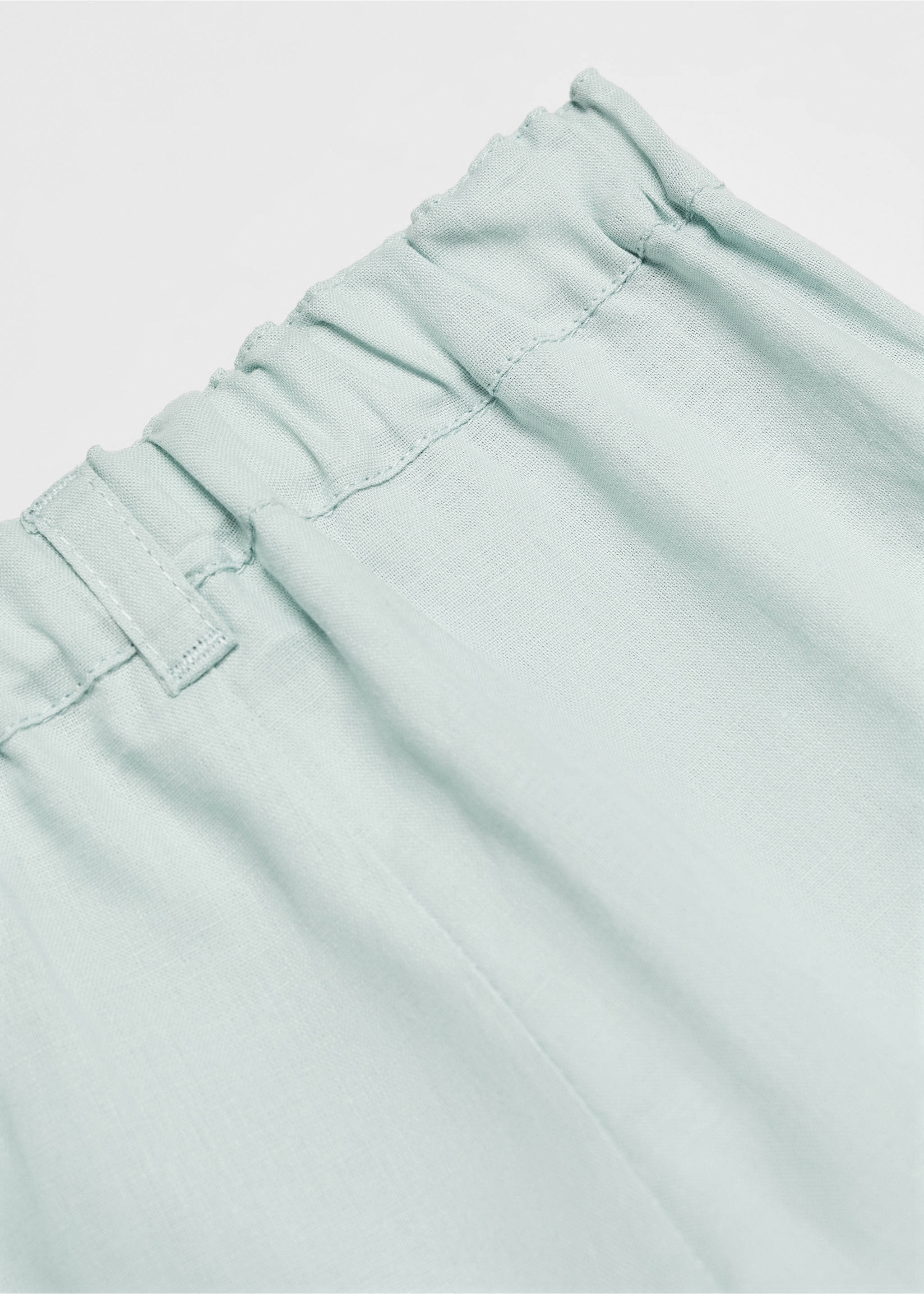 Linen-blend Bermuda shorts - Details of the article 0, Pastel Green. Ref: 67094041-00.