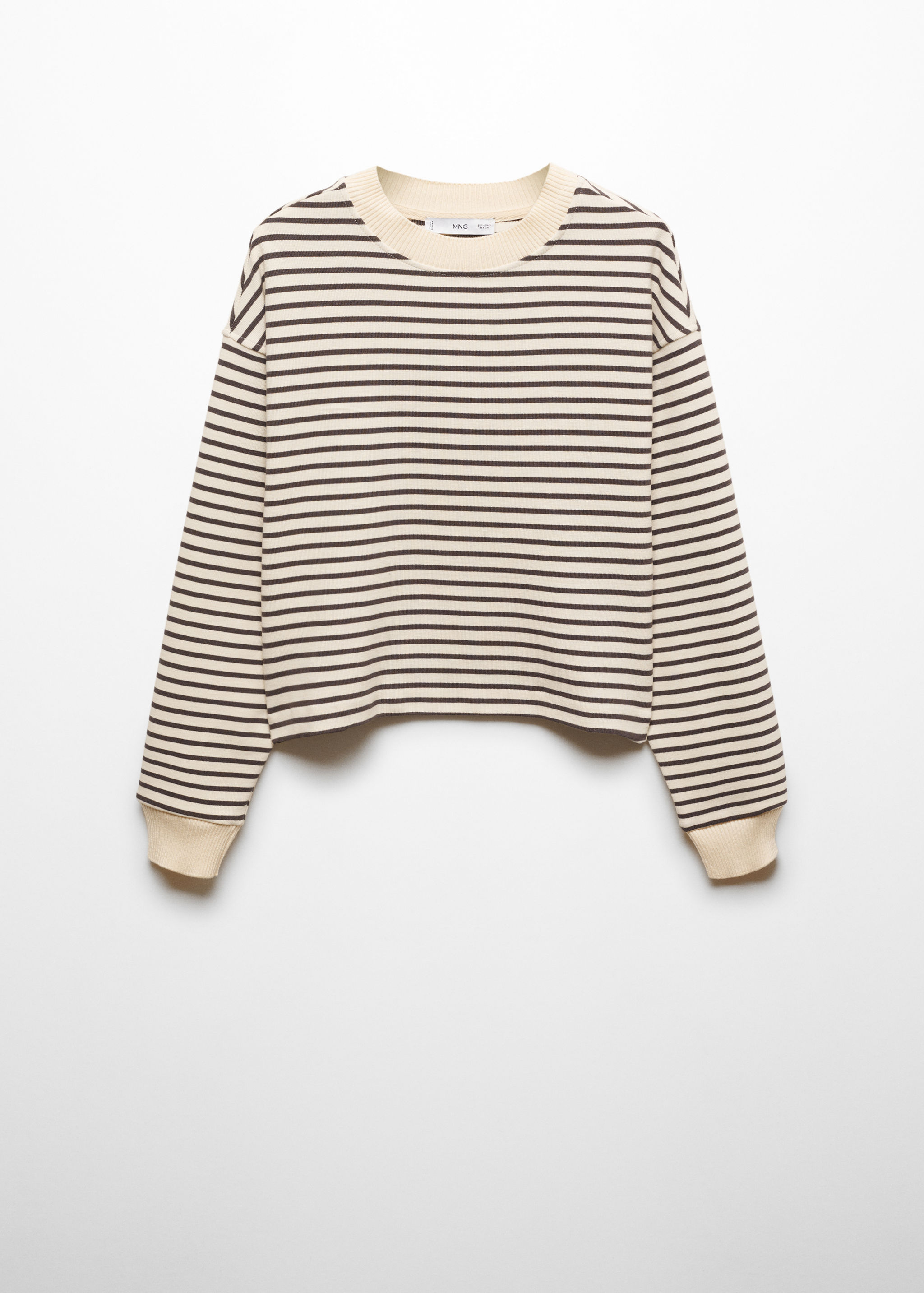 Striped knitted sweatshirt - Article without model