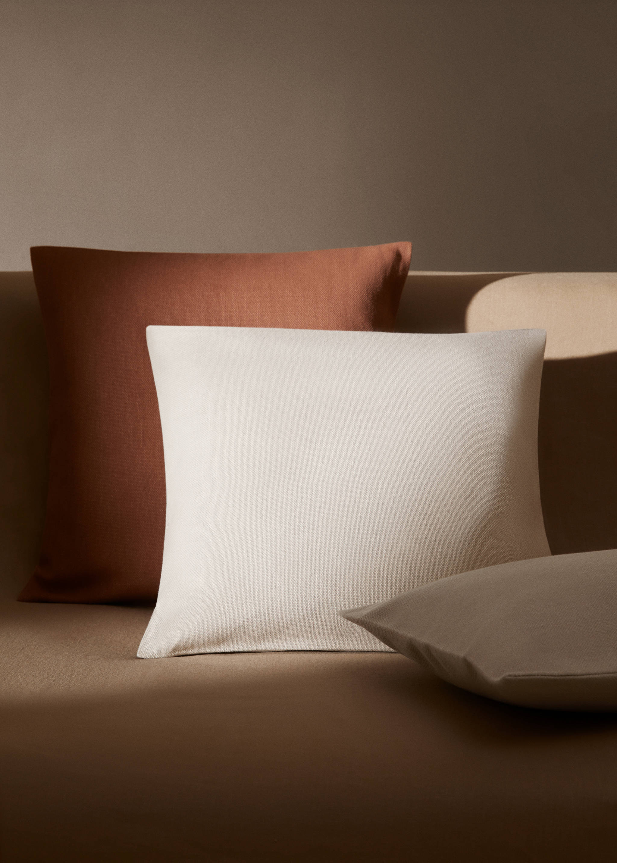 Housse de coussin coton texture 45x45 cm - Plan général