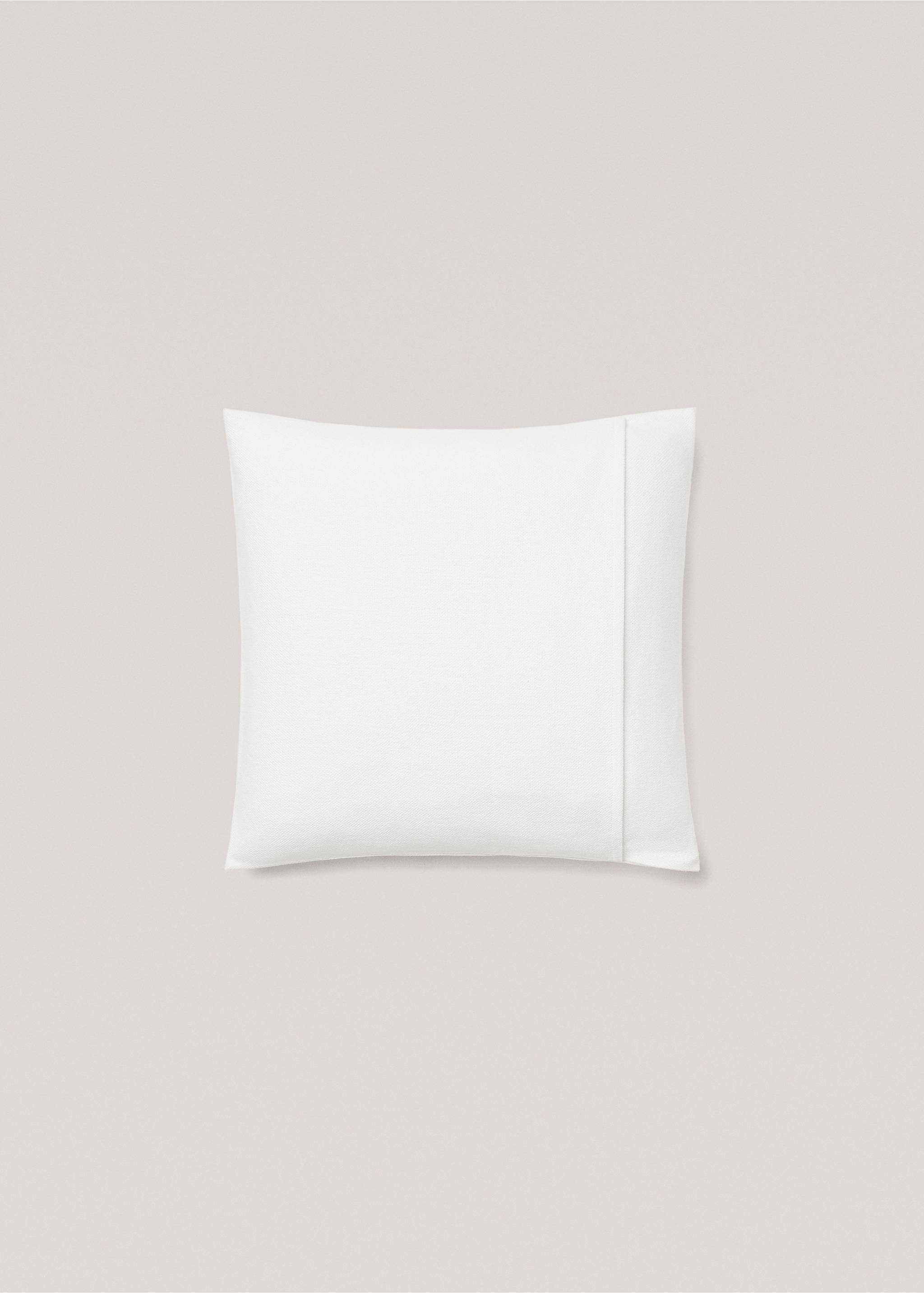 Povlak na polštářek se strukturou bavlna 45 x 45 cm - Detail zboží 1, Šedobílá. Ref: 67094047-00.