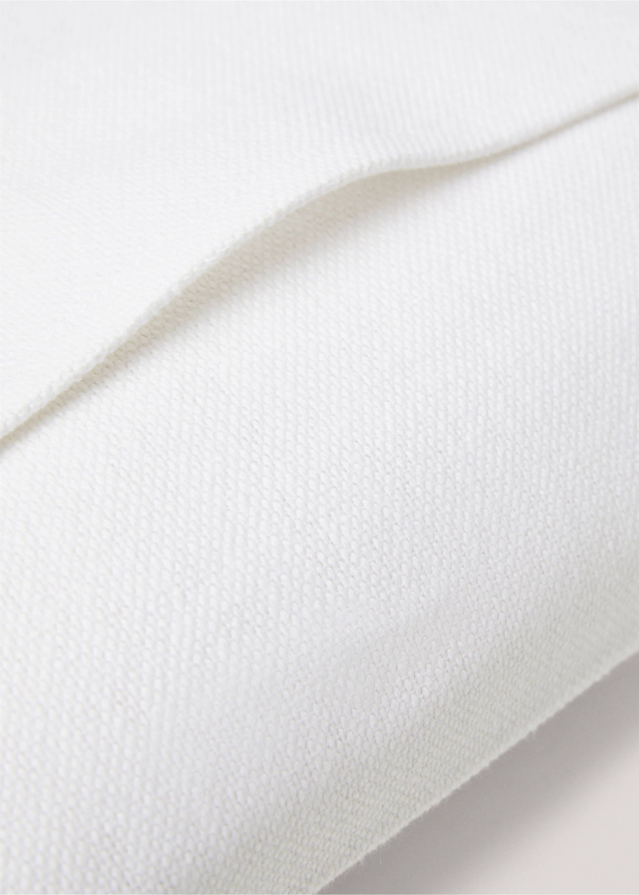 Povlak na polštářek se strukturou bavlna 45 x 45 cm - Detail zboží 2, Šedobílá. Ref: 67094047-00.