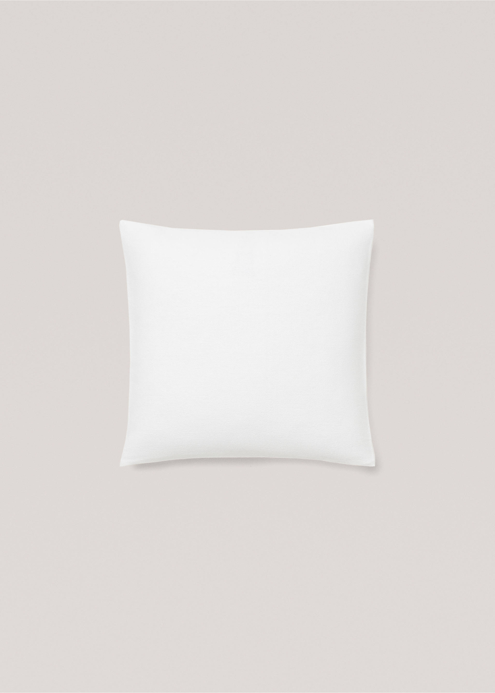 Textured cotton cushion case 45x45cm - Article without model, Off White. Ref: 67094047-00.