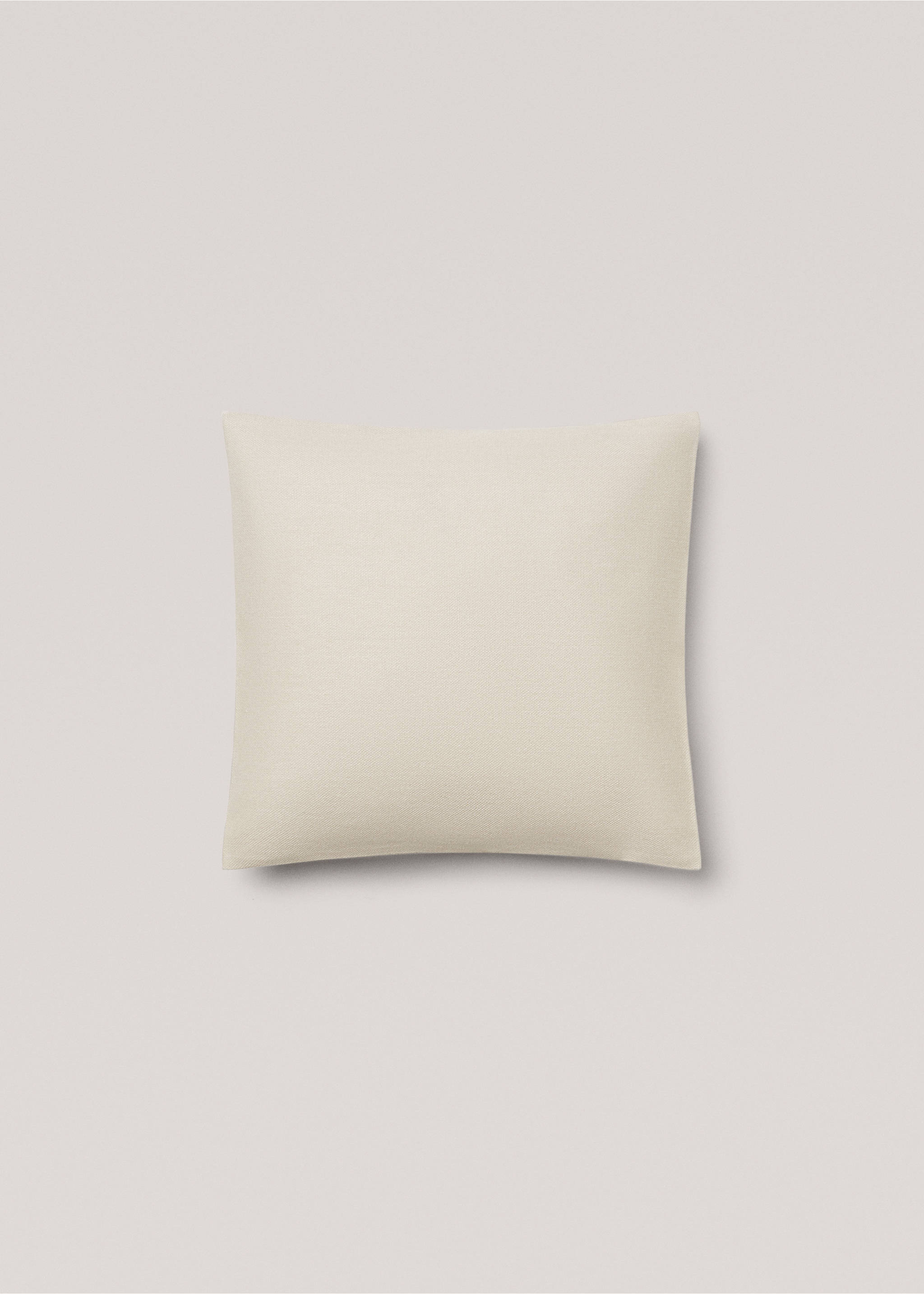 Textured cotton cushion case 45x45cm - Article without model, Sand. Ref: 67094047-00.