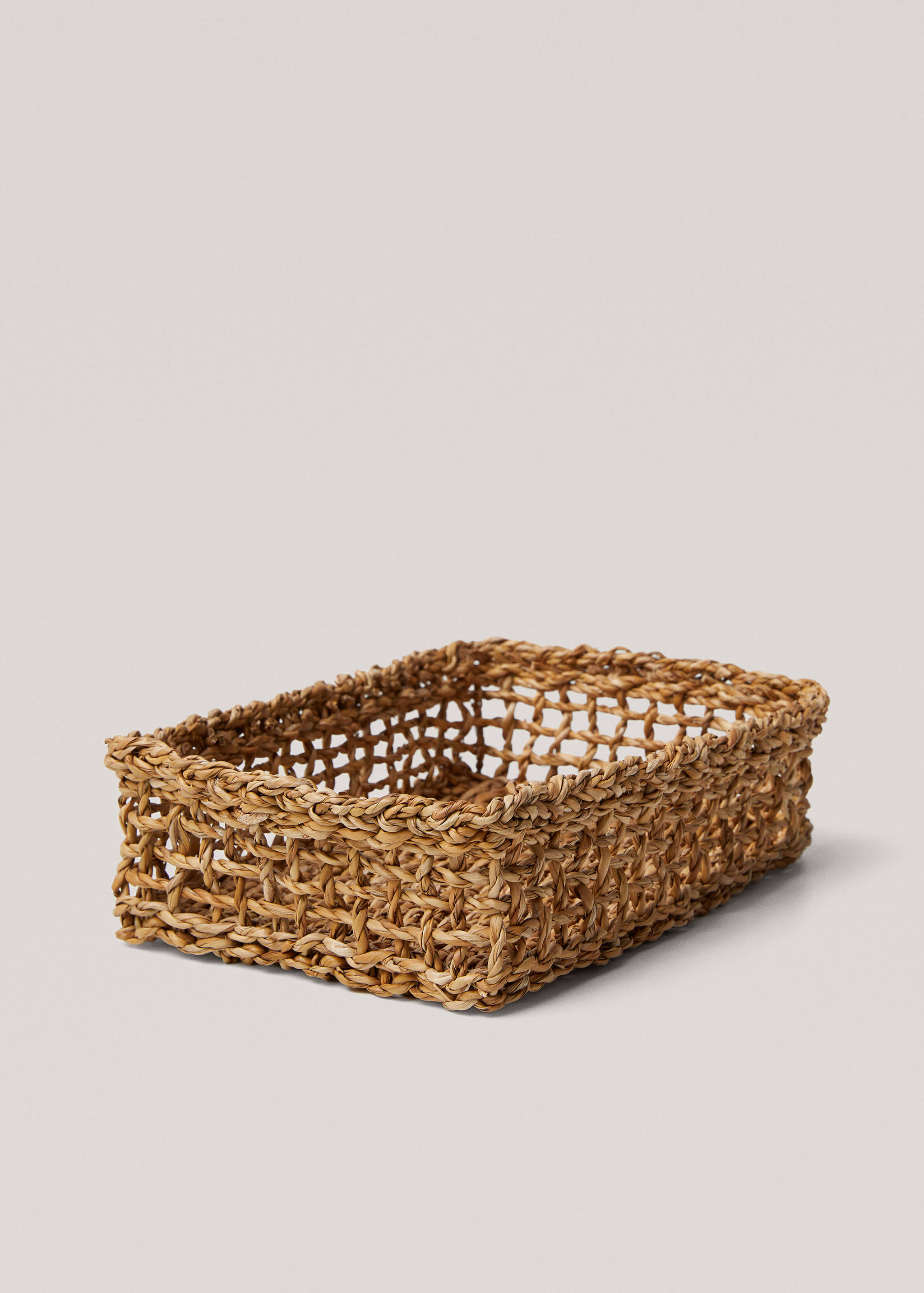 Rectangular natural fibre basket 22x30cm - Details of the article 1