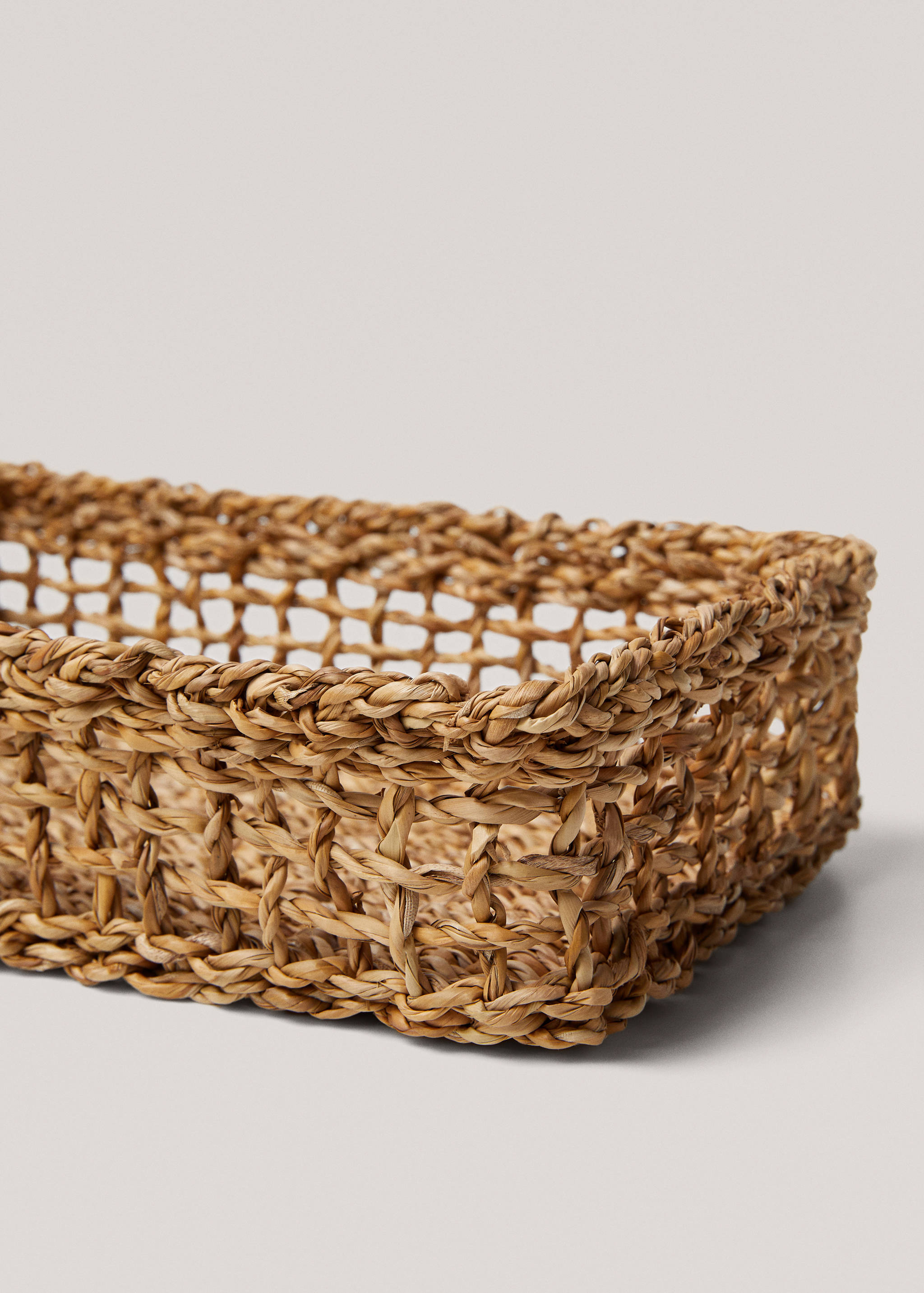 Rectangular natural fibre basket 22x30cm - Details of the article 2