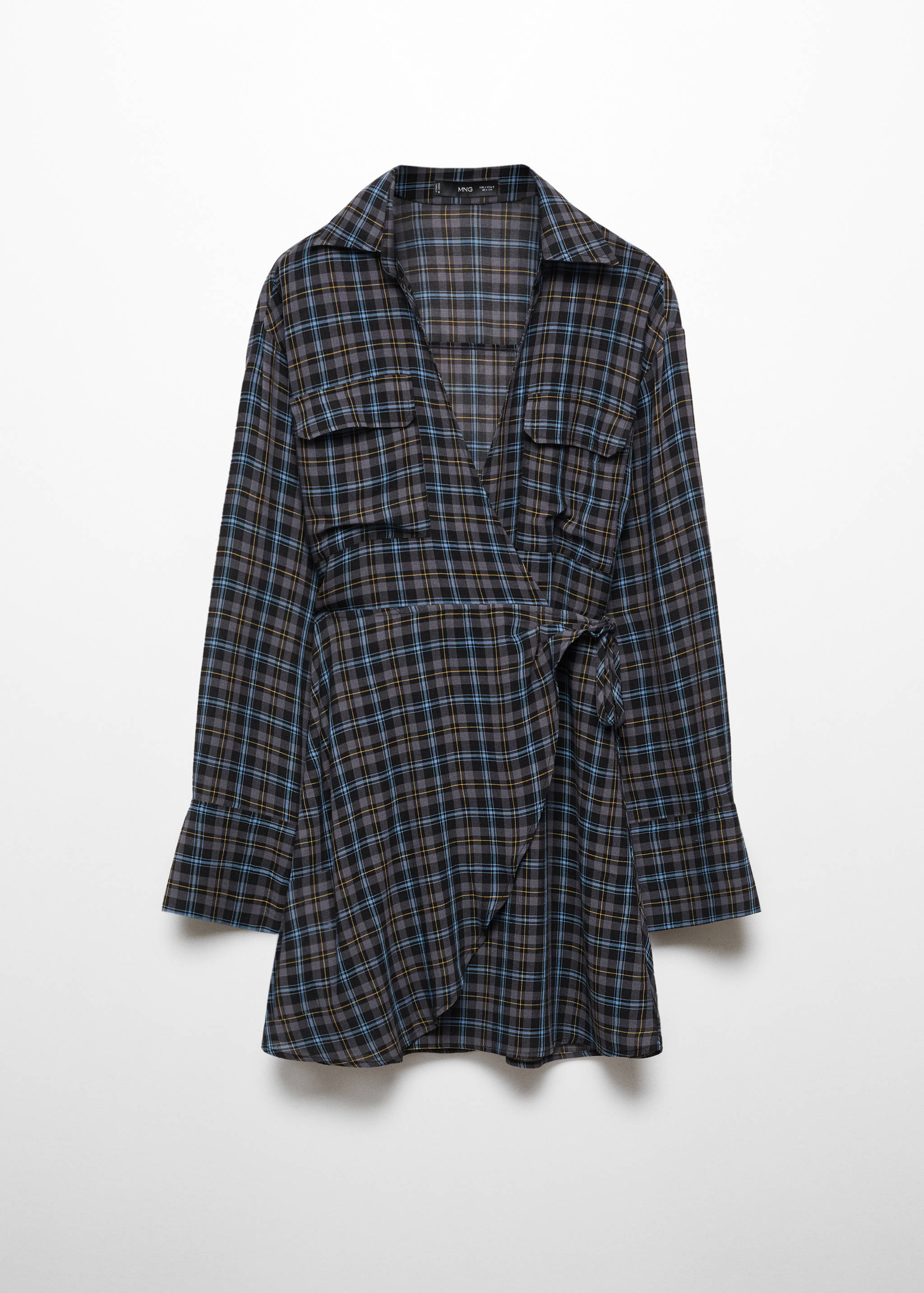 Překřížené šaty s kostkou - Zboží bez modelu