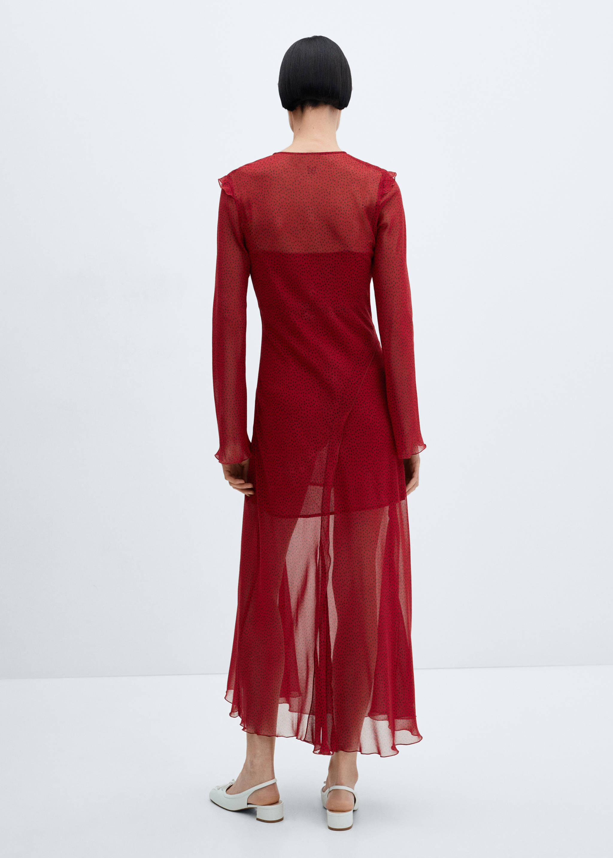 Vestido estampado lazo - Reverso del artículo