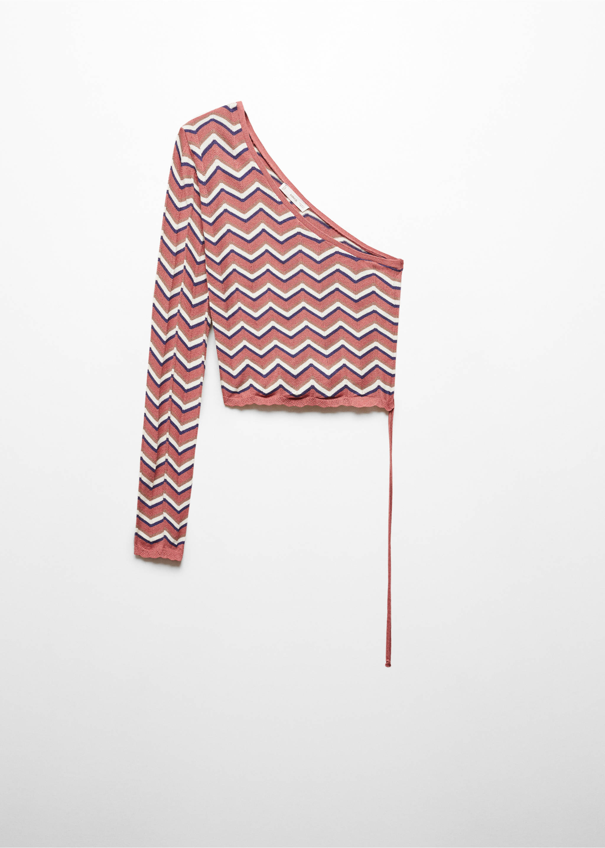 Asymmetric knit sweater - Article without model, Pink. Ref: 67094439-00.