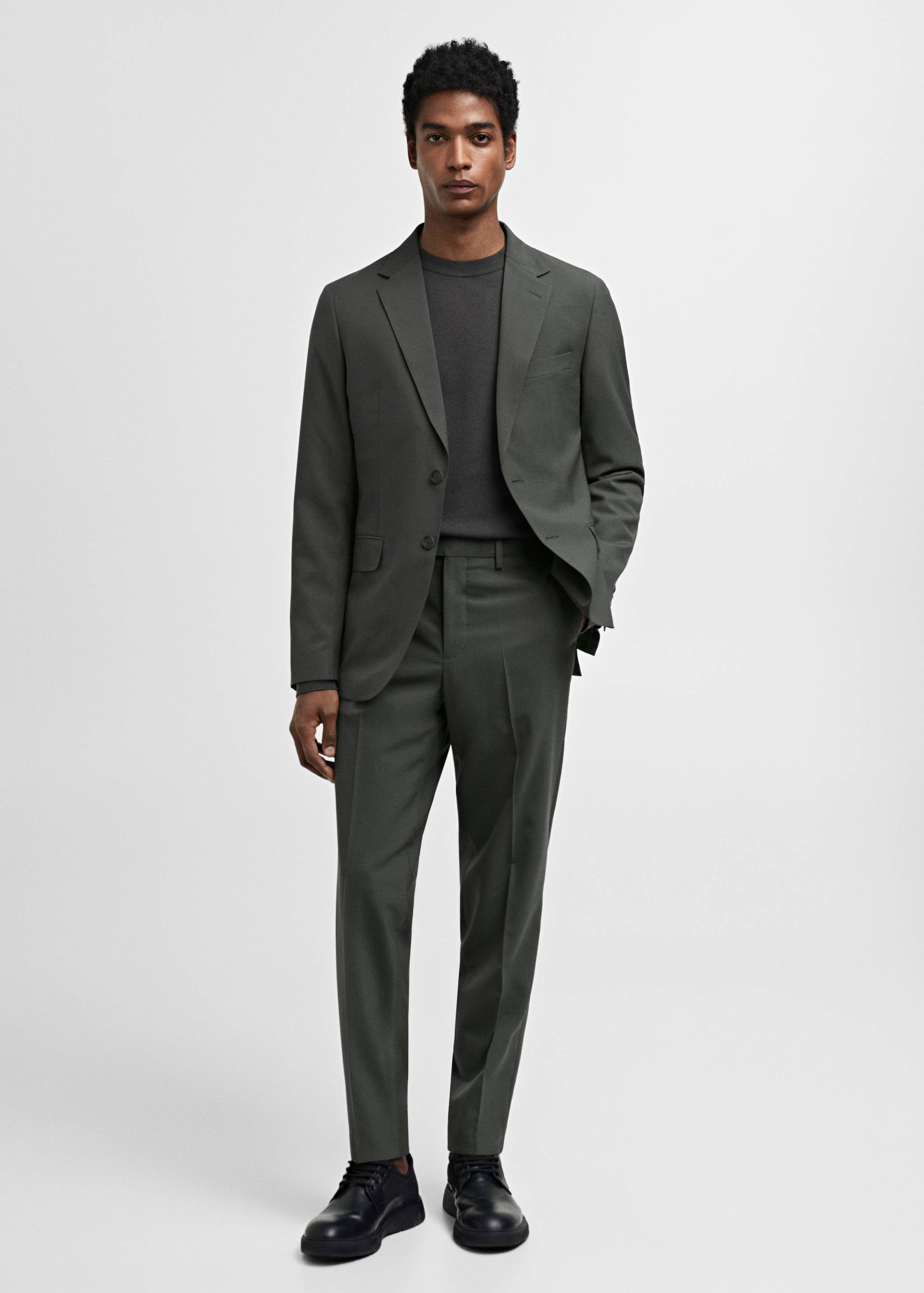 Dressjakke i ull, slim-fit - Total bildeutsnitt