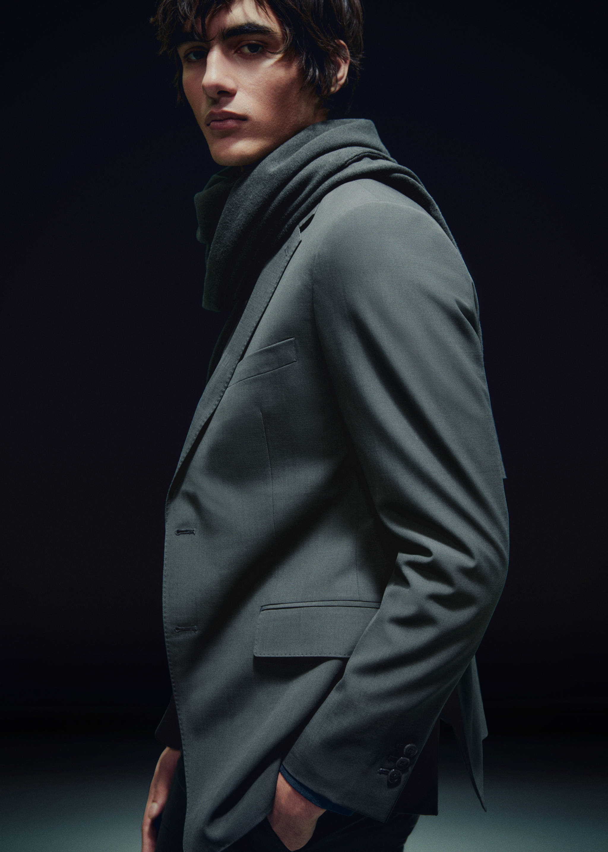 Dressjakke i ull, slim-fit - Artikkeldetalj 5