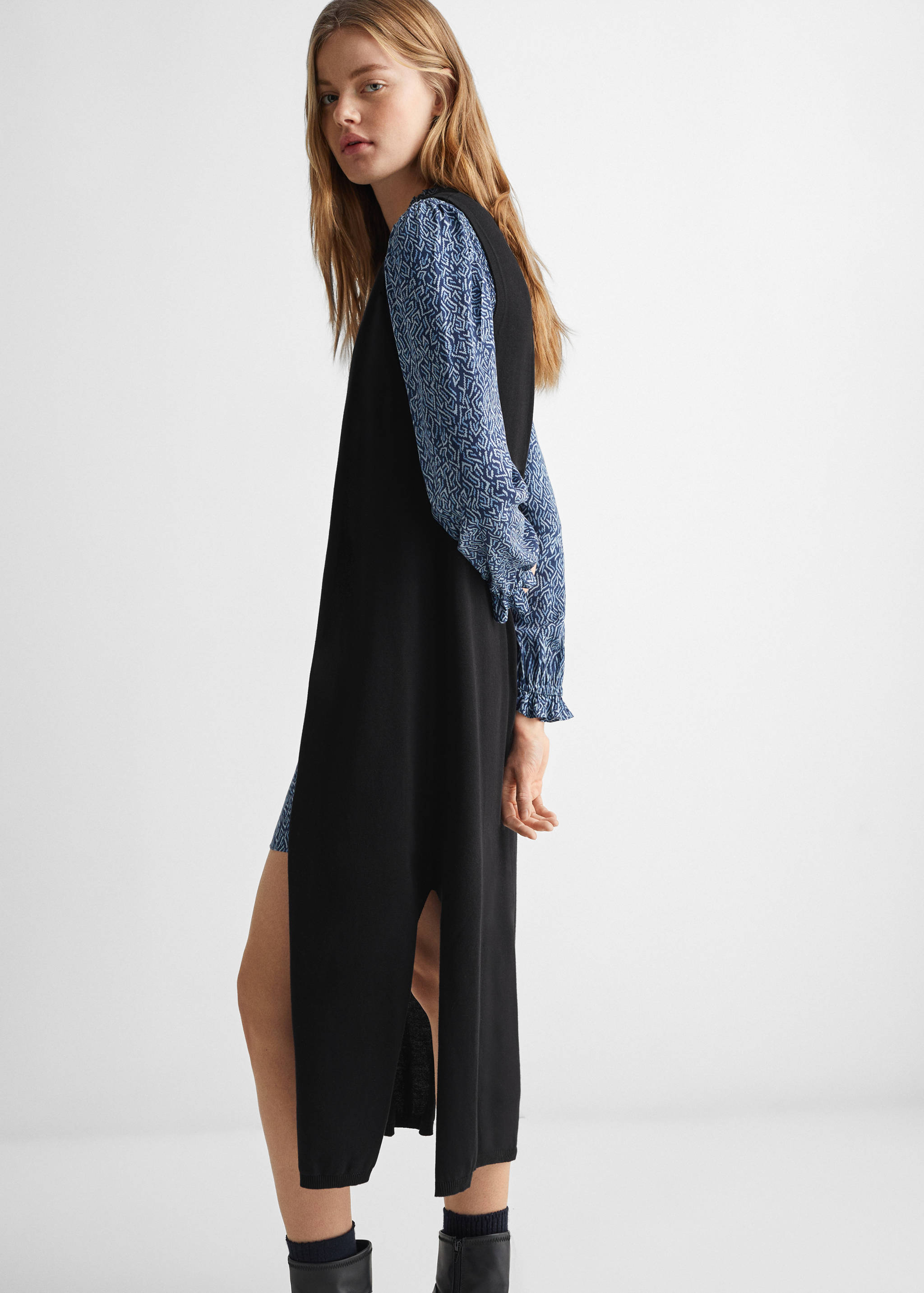 Lange Strickweste - Mittlere Ansicht