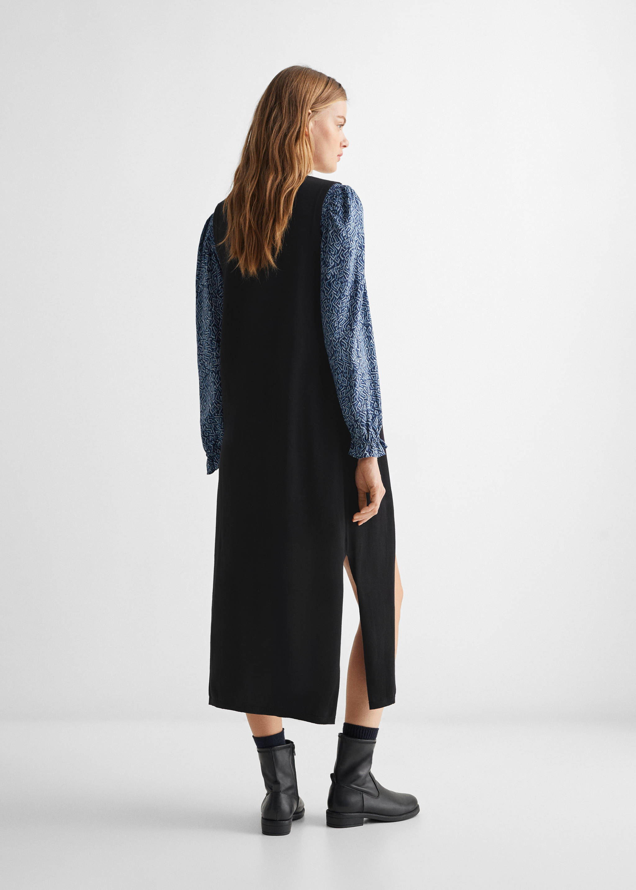 Lange Strickweste - Rückseite des Artikels