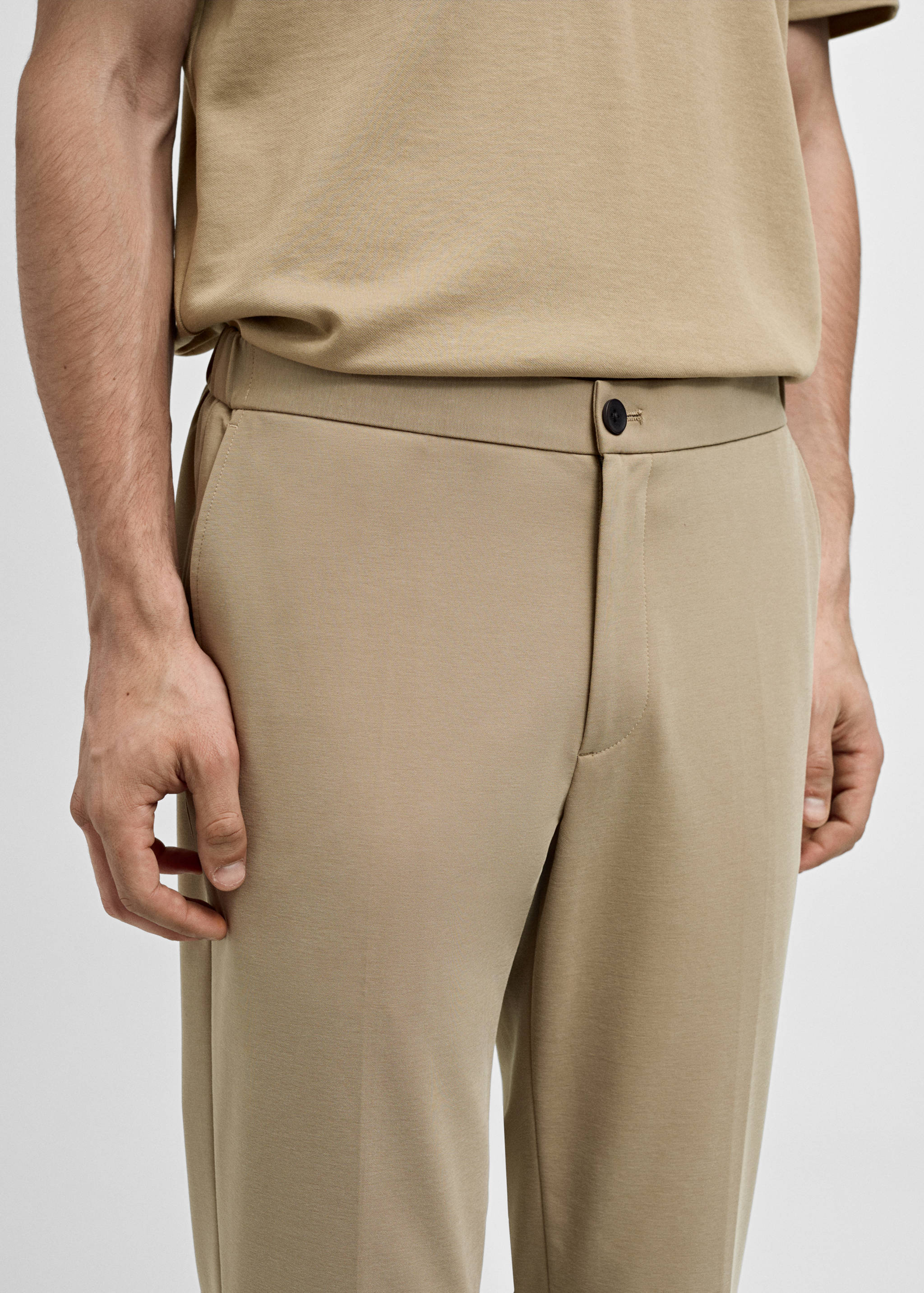 Pantalón traje slim fit algodón - Detalle del artículo 1