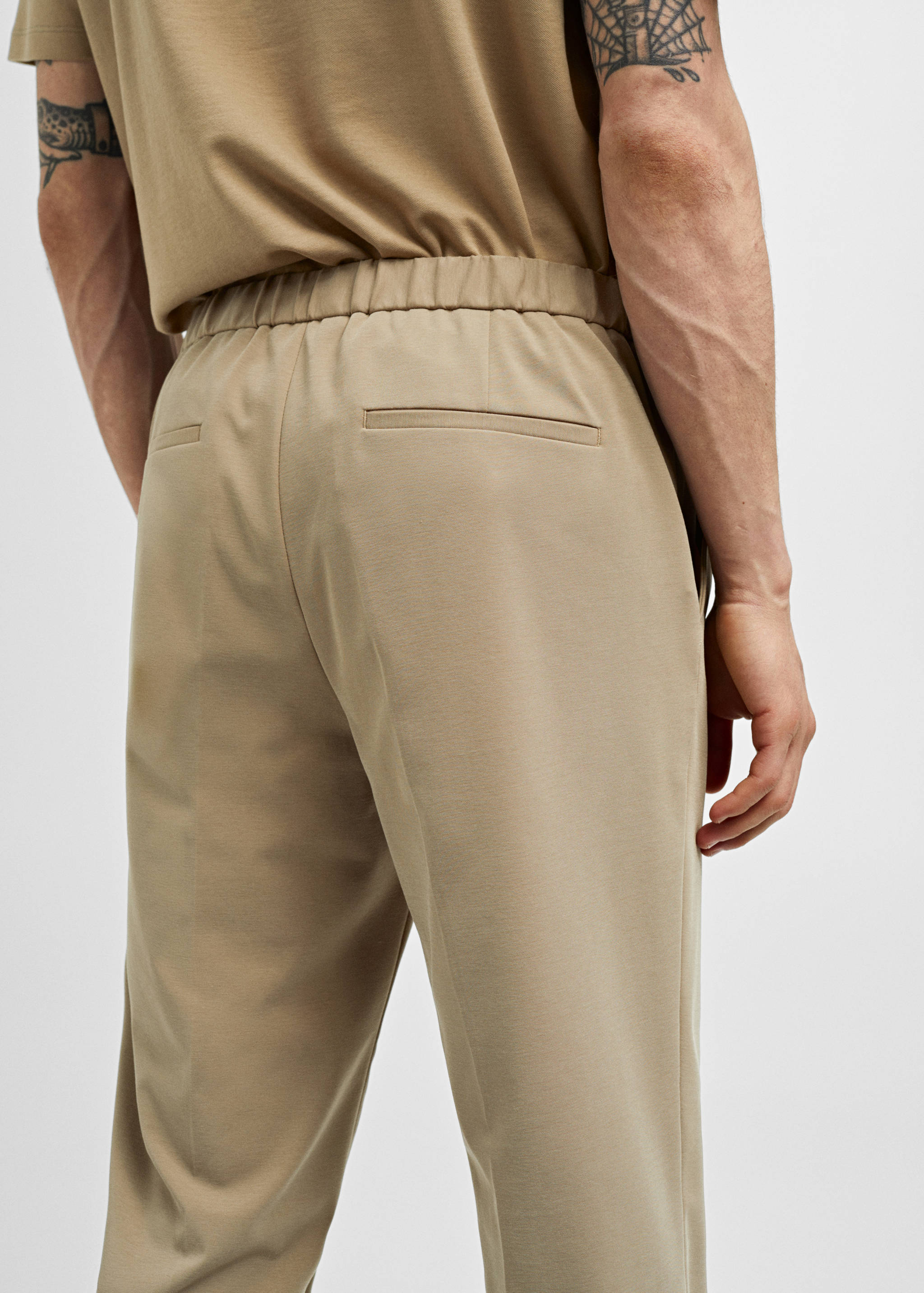 Pantalón traje slim fit algodón - Detalle del artículo 4