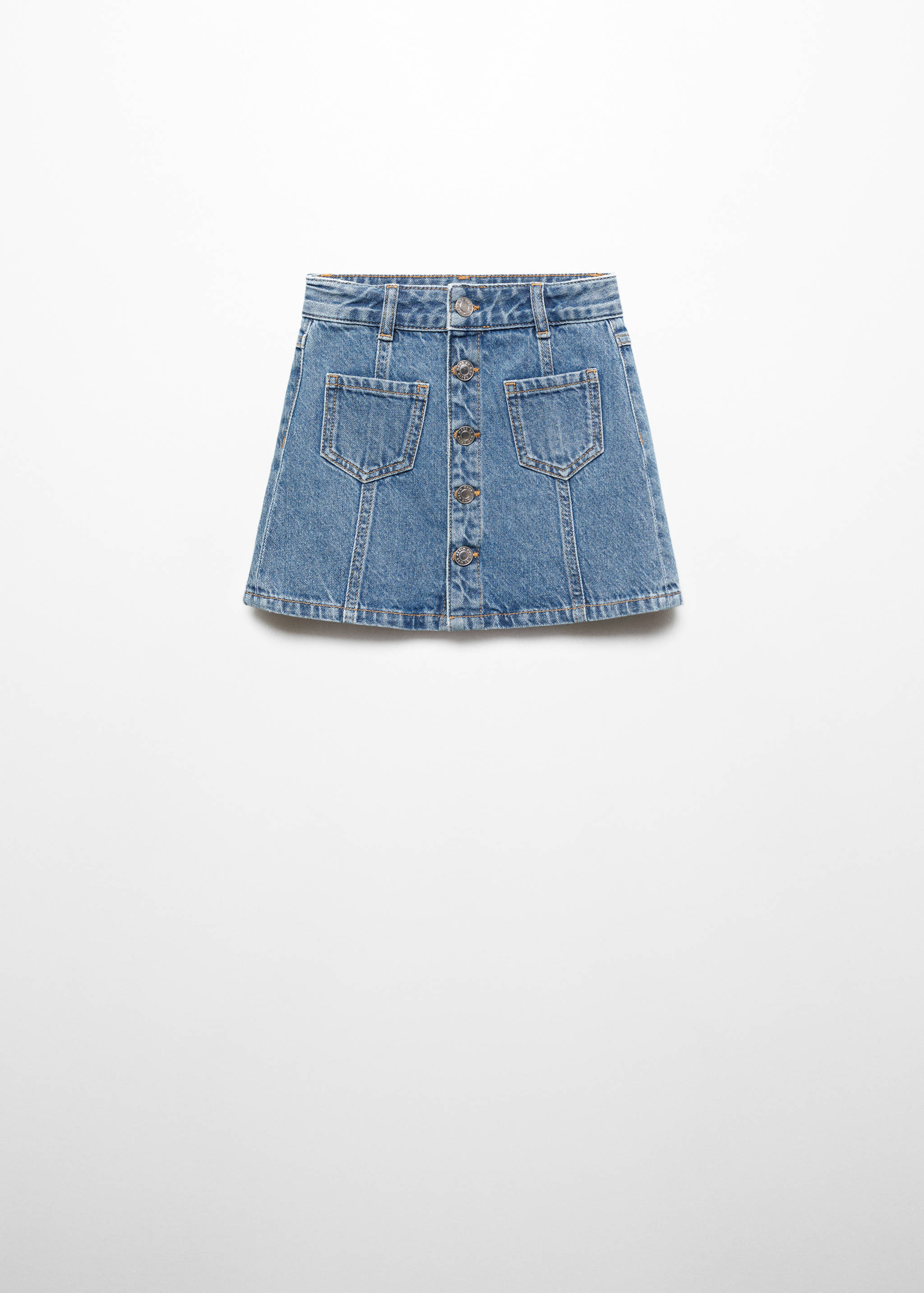 Buttoned denim skirt - Article without model
