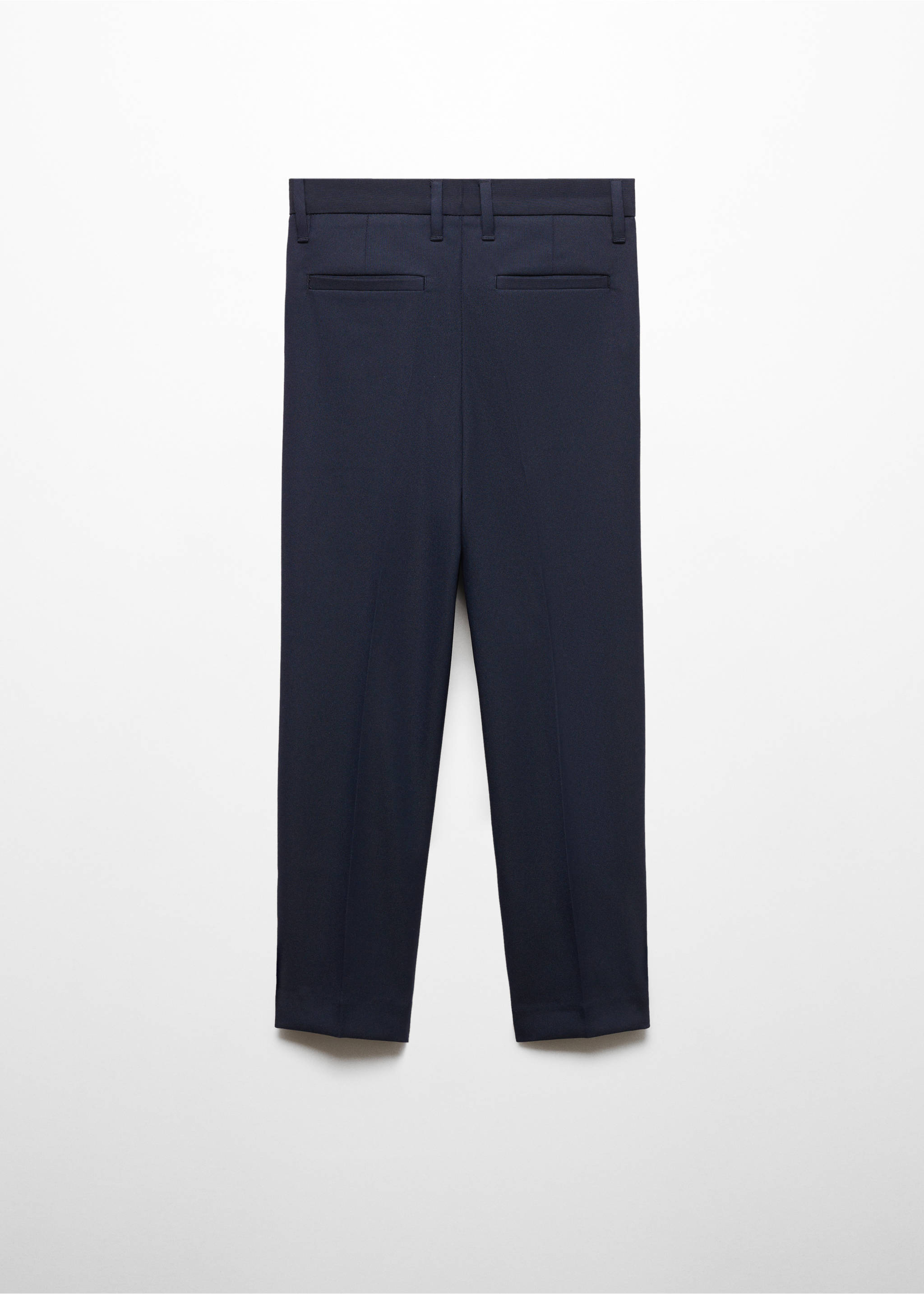 Straight suit trousers - Reverse of the article, Dark Navy. Ref: 67094452-00.