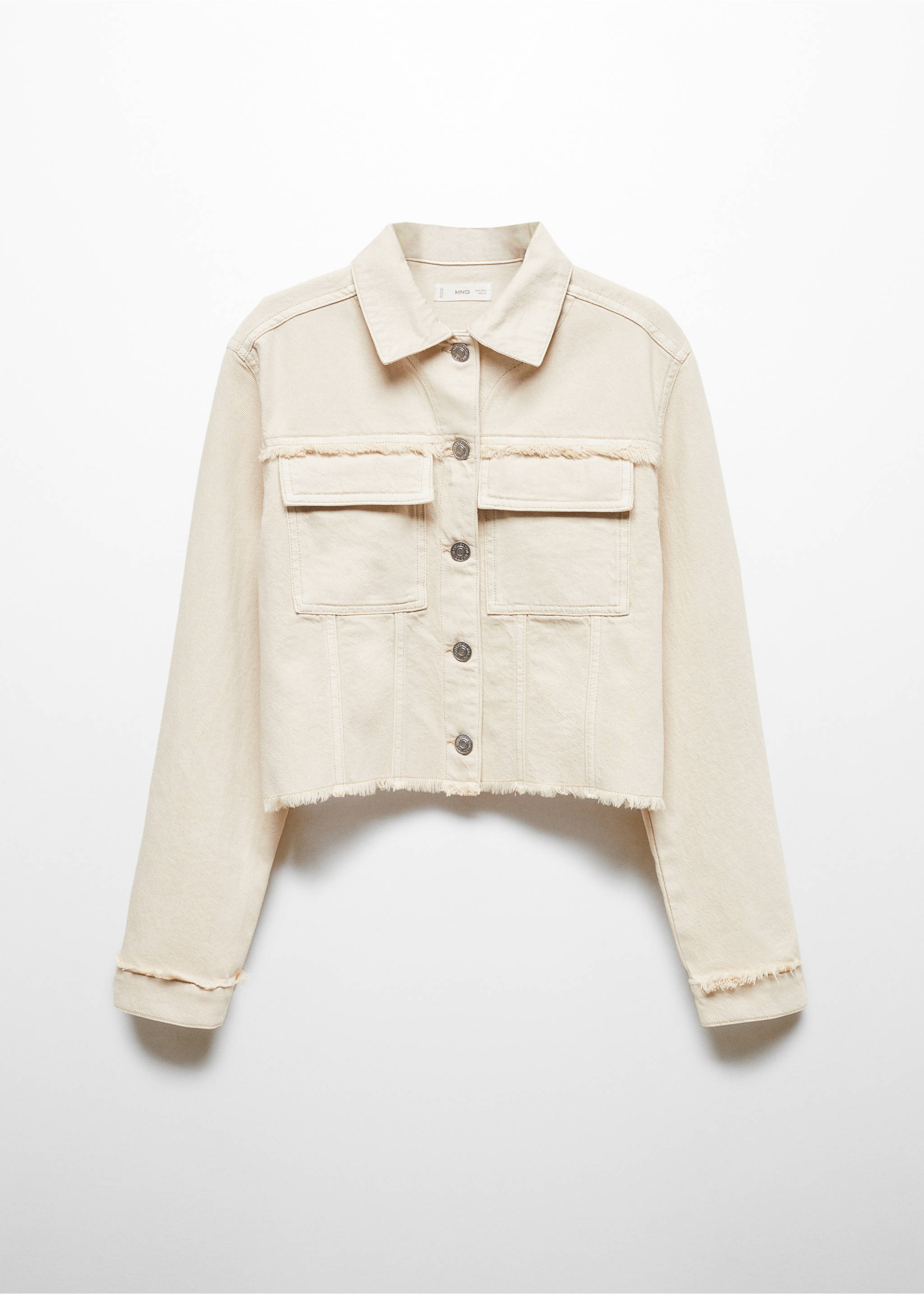 Blouson jean poches - Article sans modèle, Beige. Ref: 67094466-00.