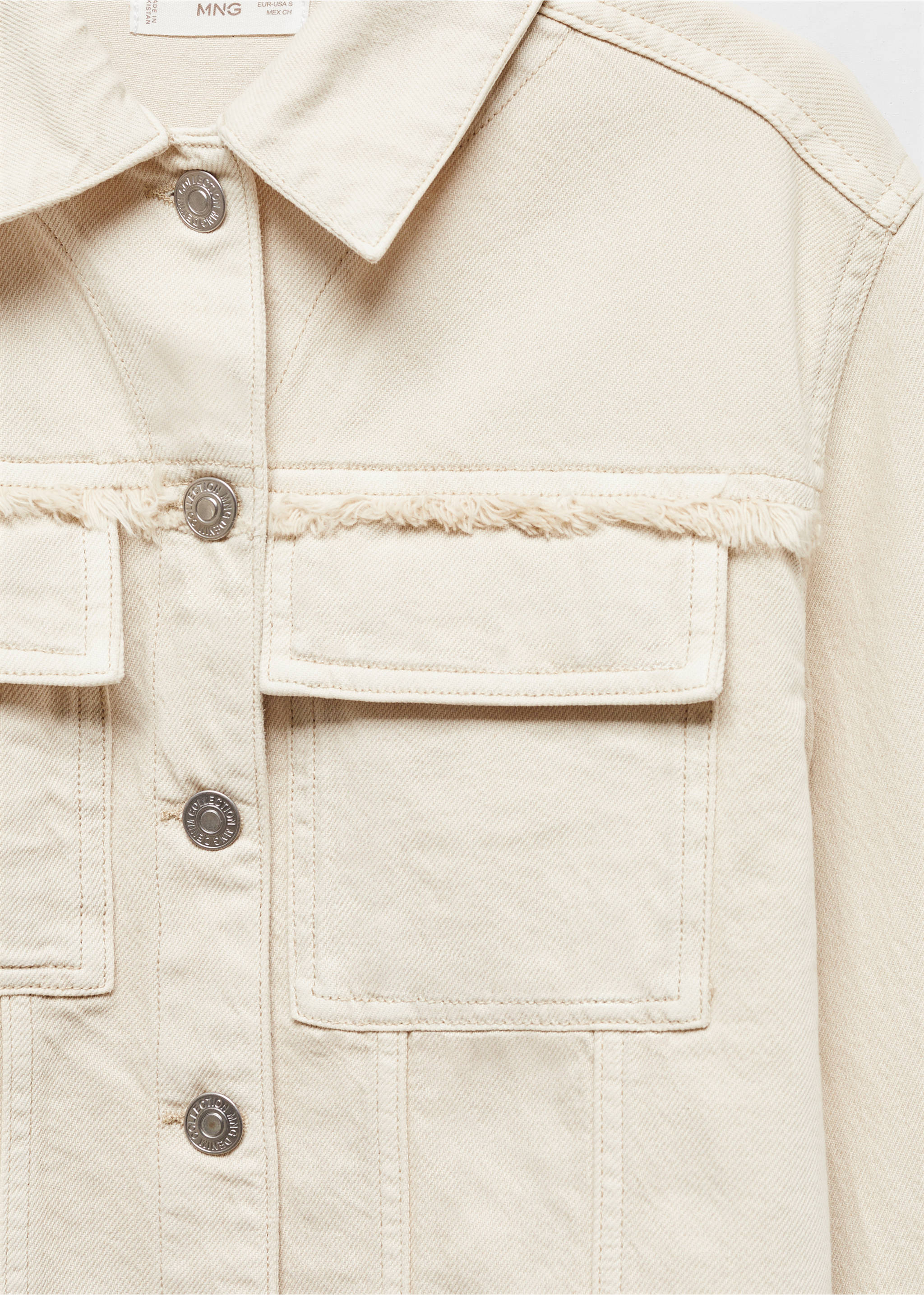 Blouson jean poches - Détail de l'article 8, Beige. Ref: 67094466-00.