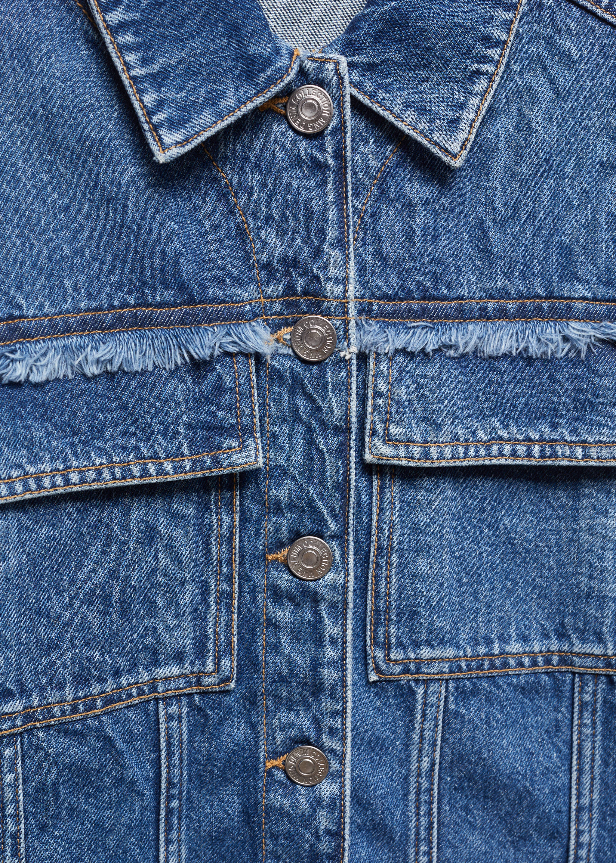 Blouson jean poches - Détail de l'article 8, Bleu moyen. Ref: 67094466-00.