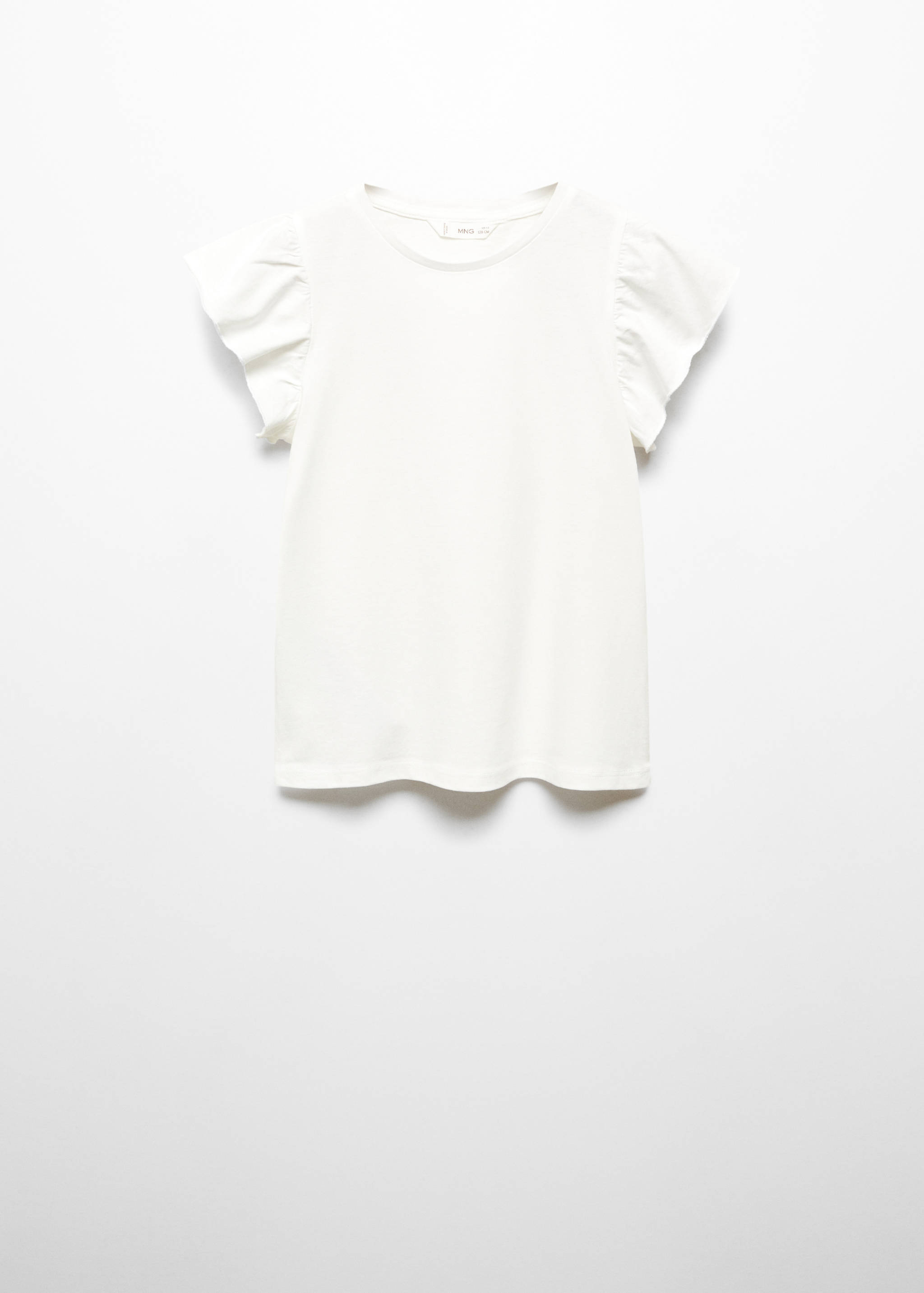 Kurzärmliges T-Shirt mit Rüschen - Artikel ohne Model