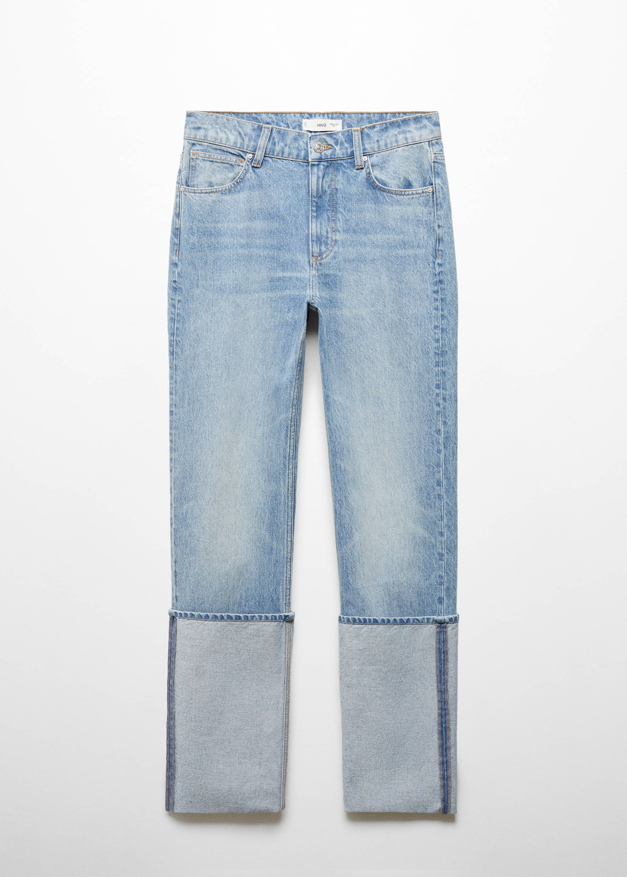 Jeans rectos bajo vuelto - Artículo sin modelo