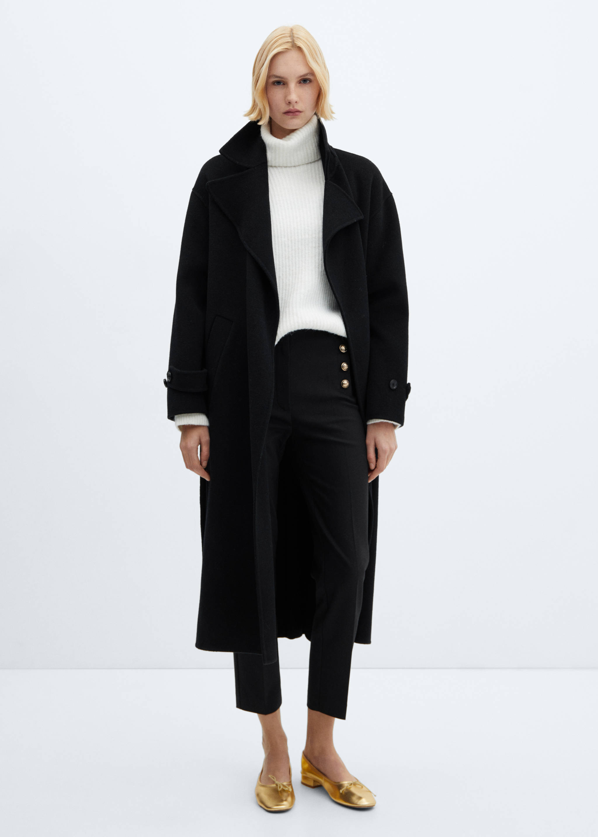 Cropped broek met knopen - Overzichtstekening